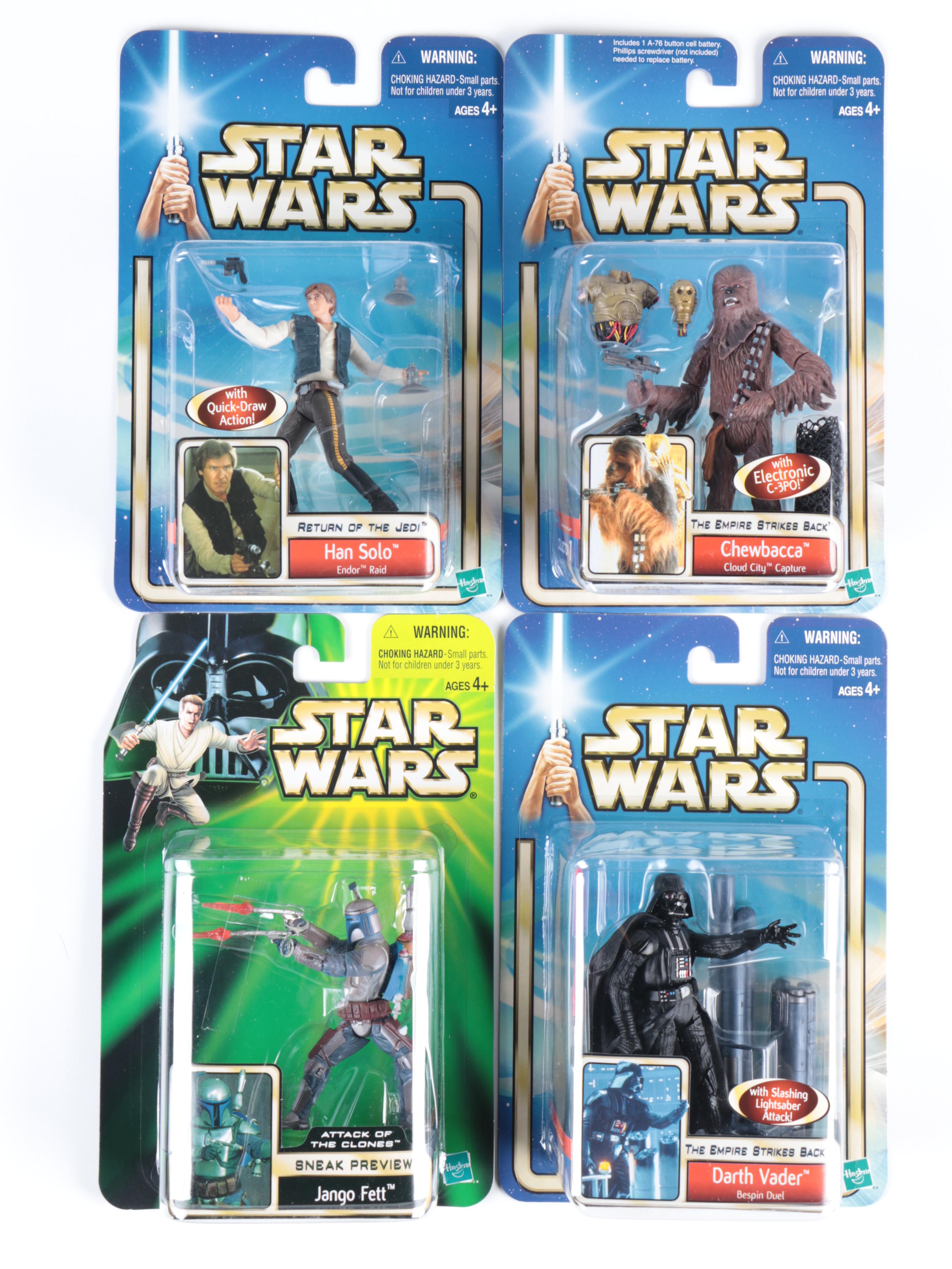 Collection of Unopened "Star Wars" Action Figures by Hasbro, Early 2000s