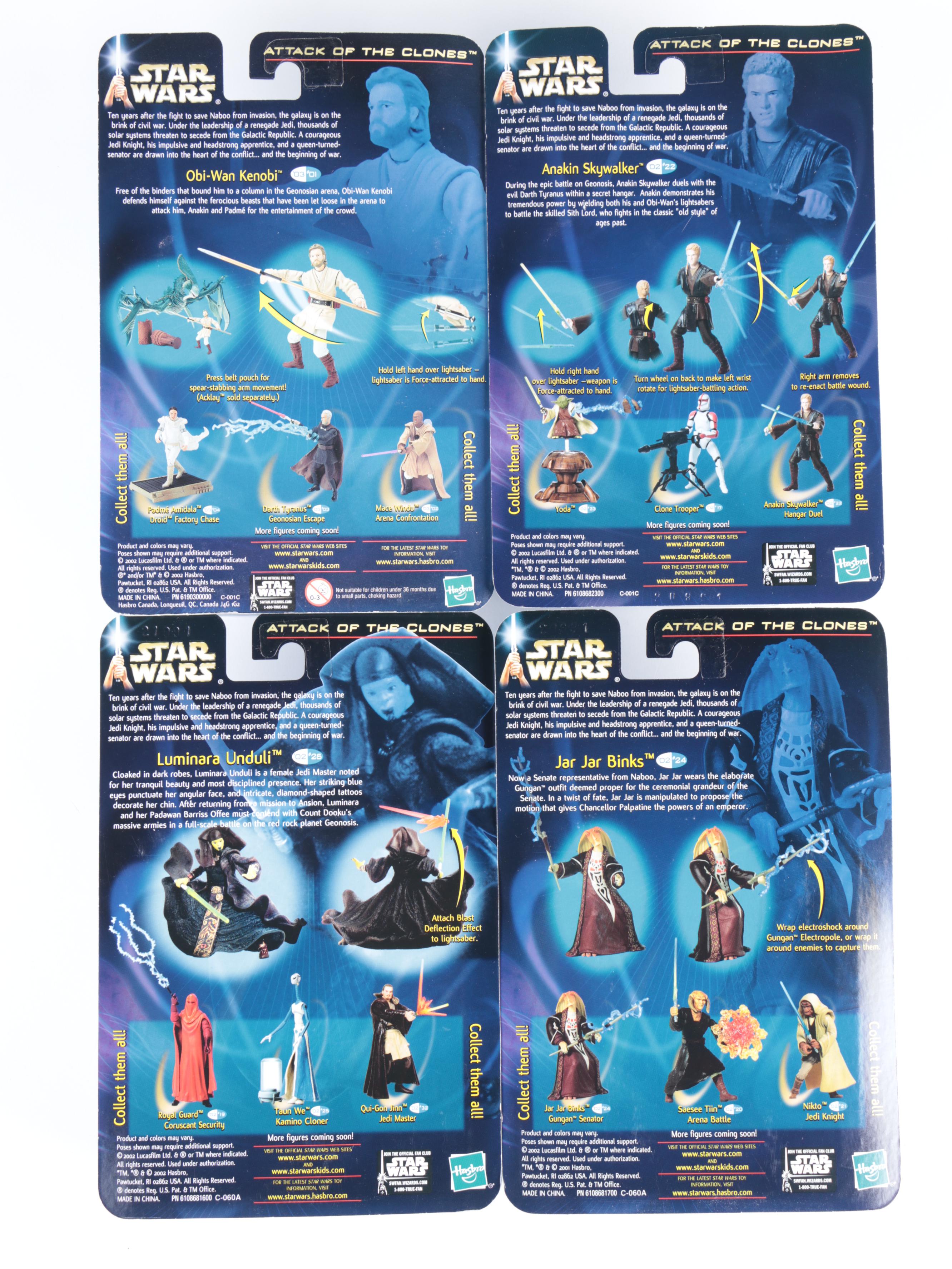 Unopened Star Wars Action Figures by Hasbro, Early 2000s