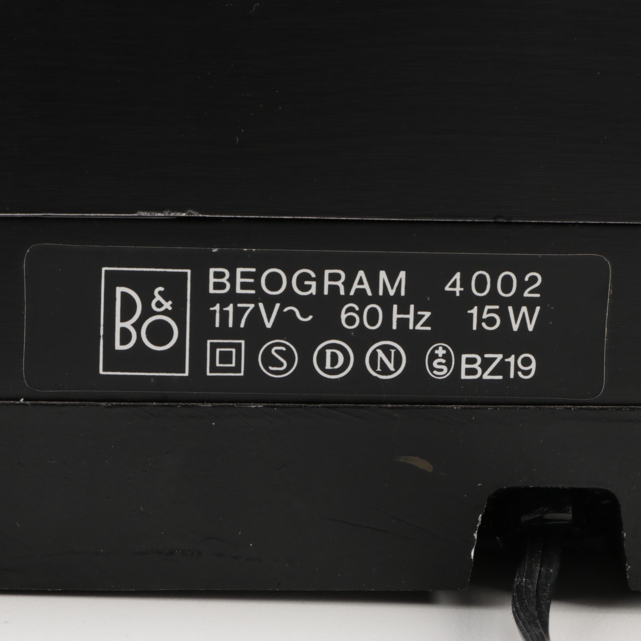 Bang & Olufsen Beogram 4002 Turntable