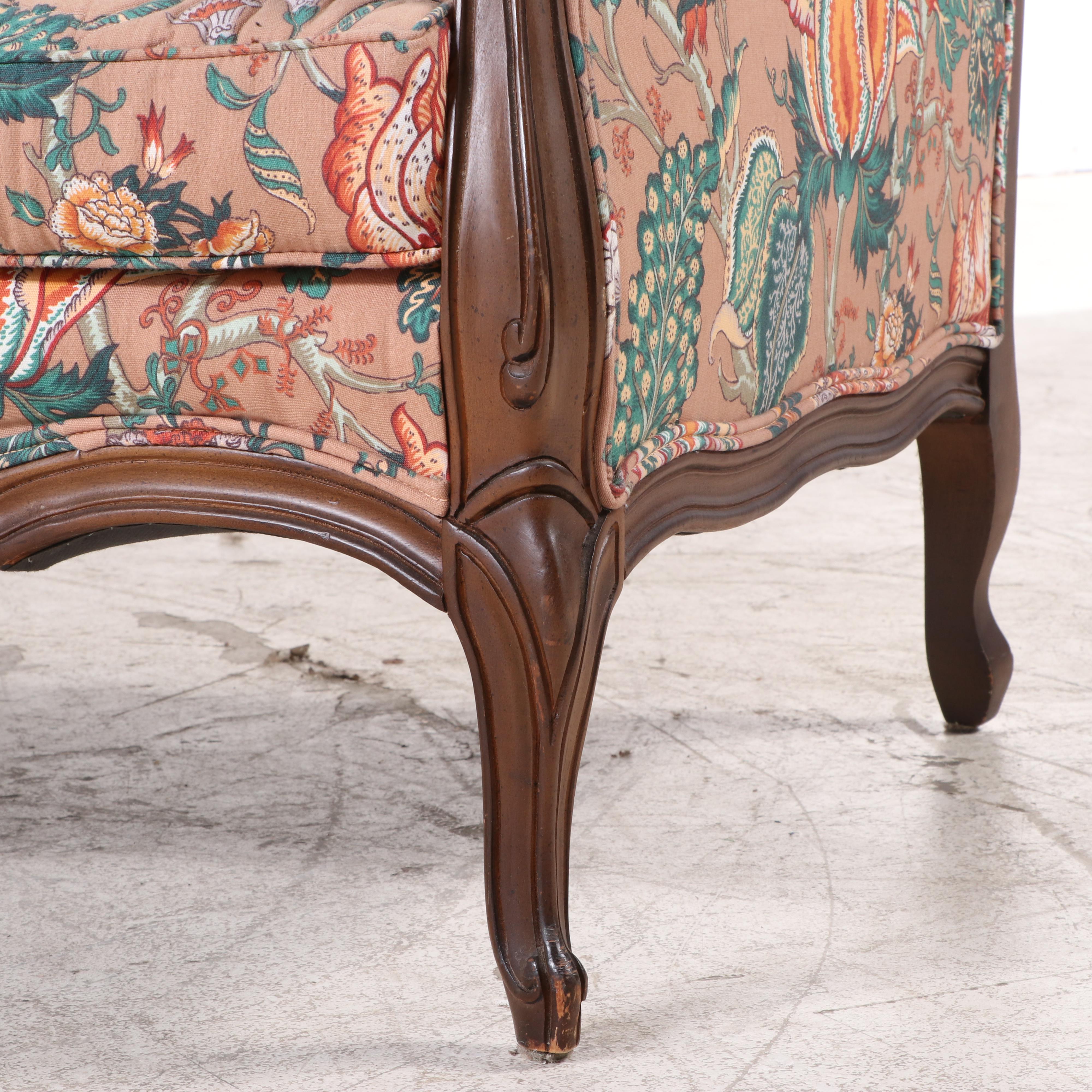 Fogle Furniture "Masterpiece" French Provincial Style Floral Upholstered Settee