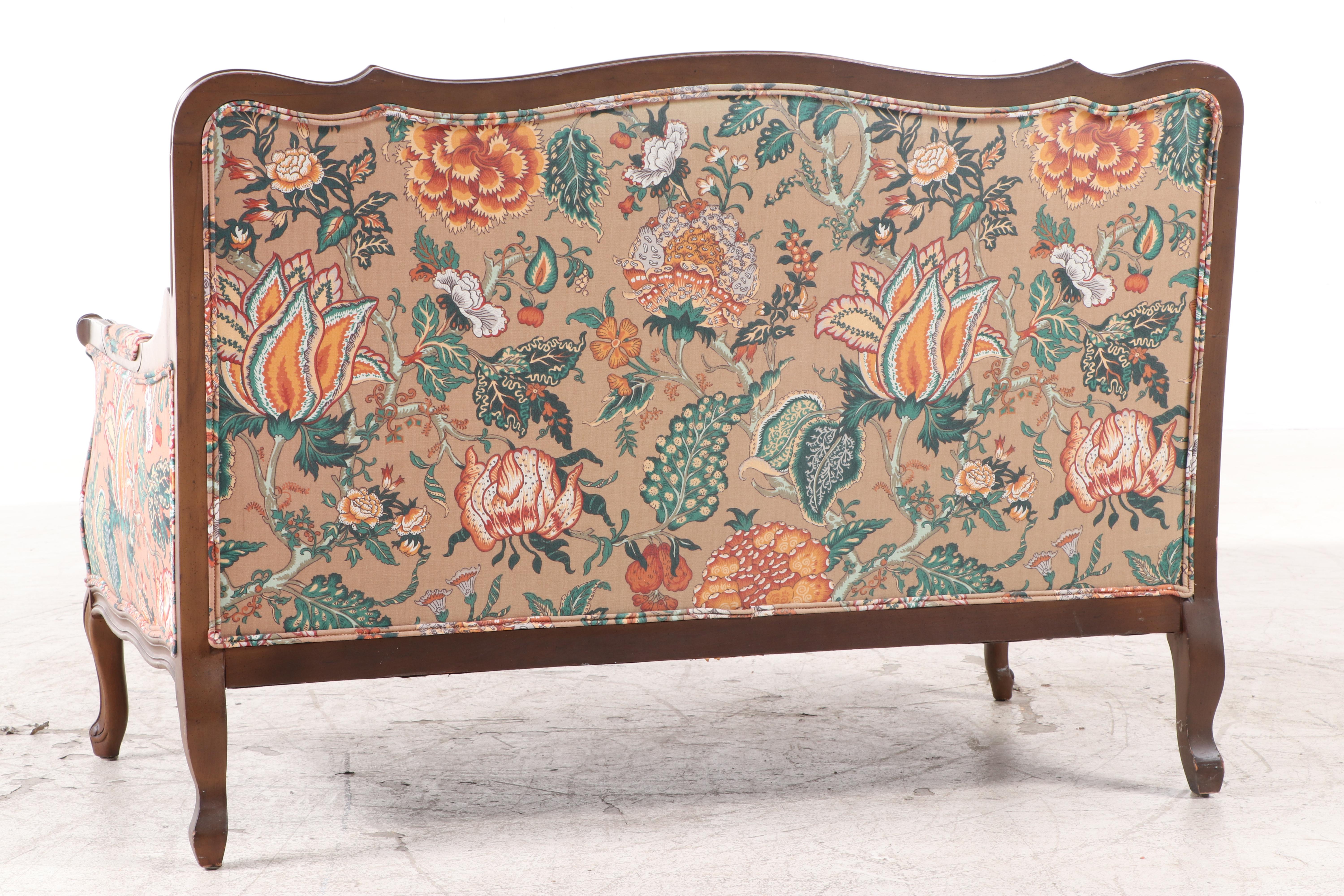 Fogle Furniture "Masterpiece" French Provincial Style Floral Upholstered Settee