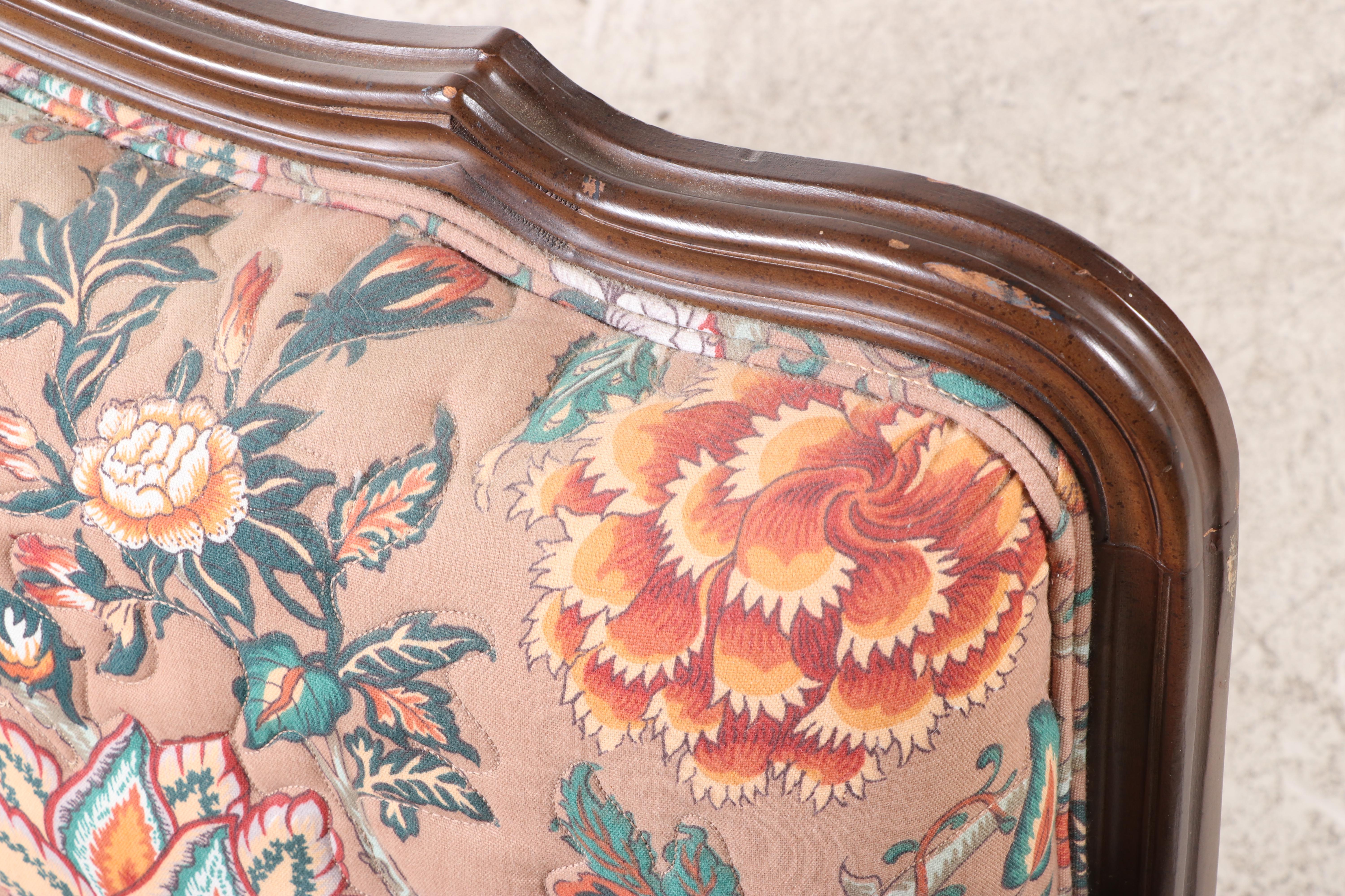 Fogle Furniture "Masterpiece" French Provincial Style Floral Upholstered Settee
