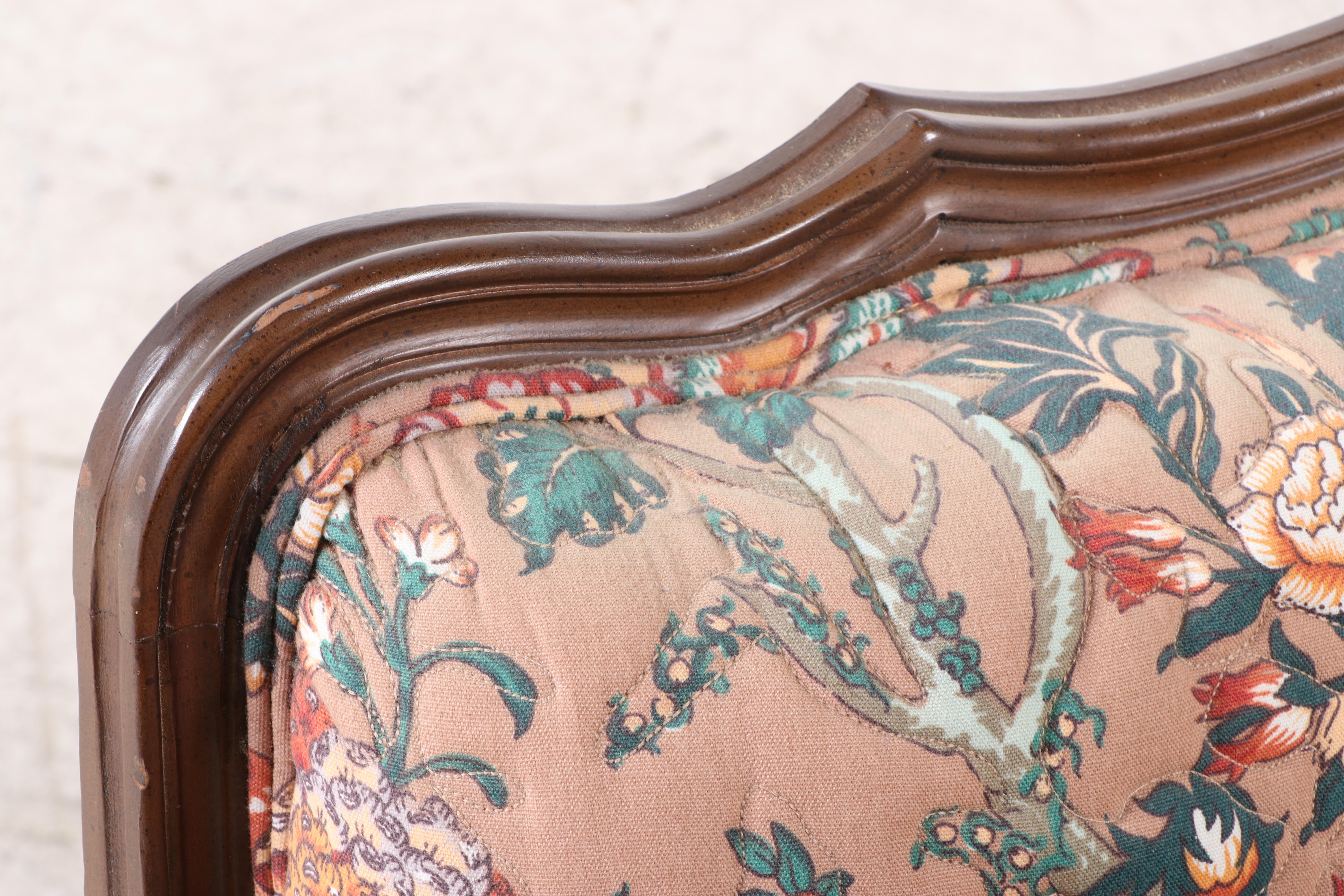 Fogle Furniture "Masterpiece" French Provincial Style Floral Upholstered Settee