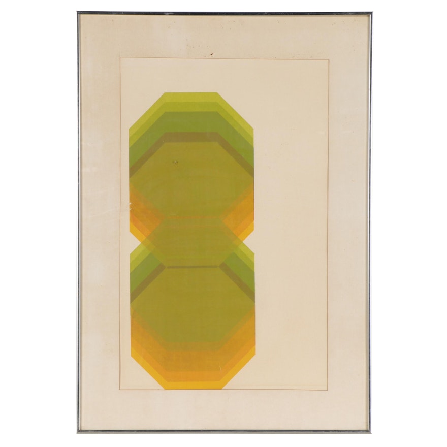 Abstract Serigraph, Mid-20th Century