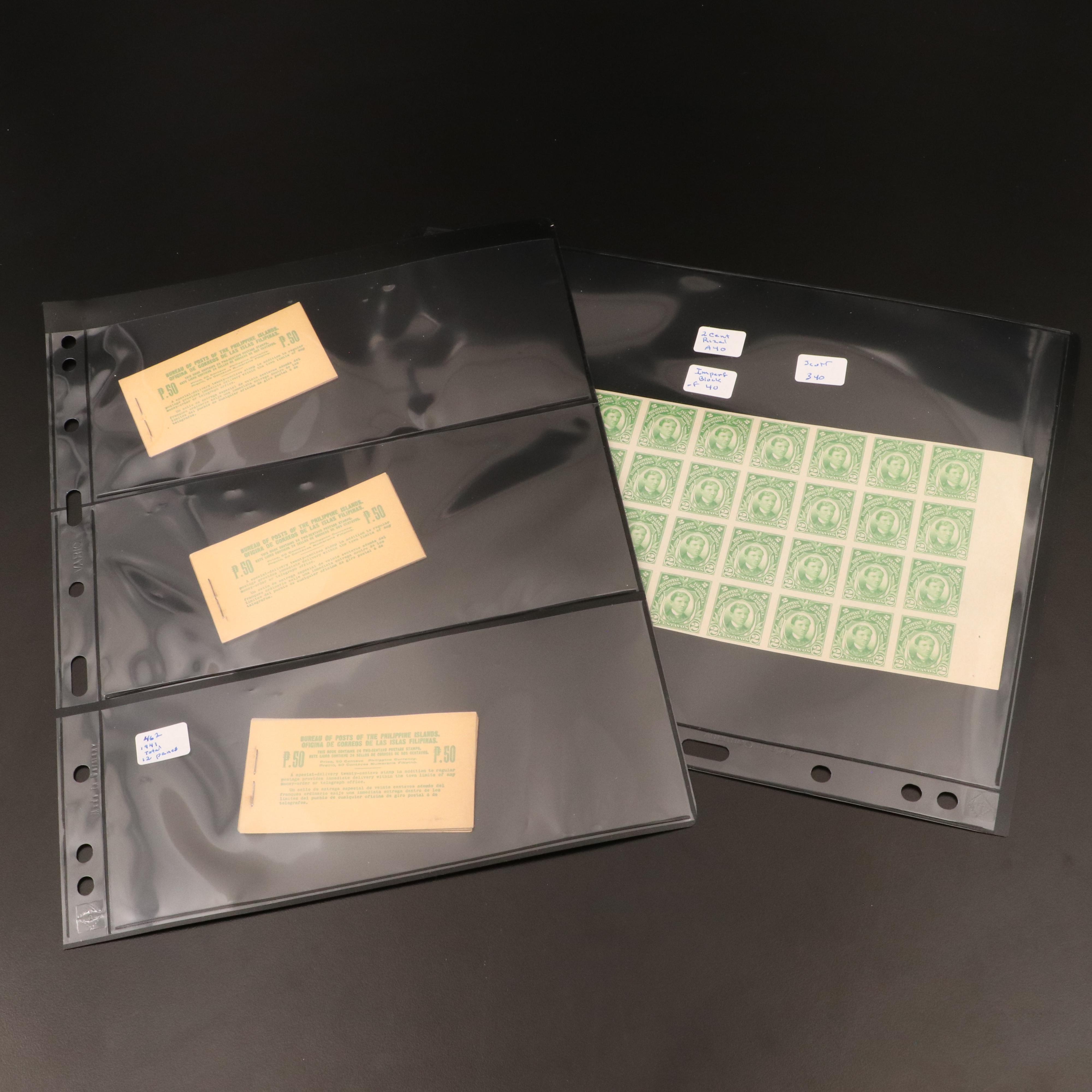 Philippines Imperforate Blocks and Postage Stamp Books Everything But