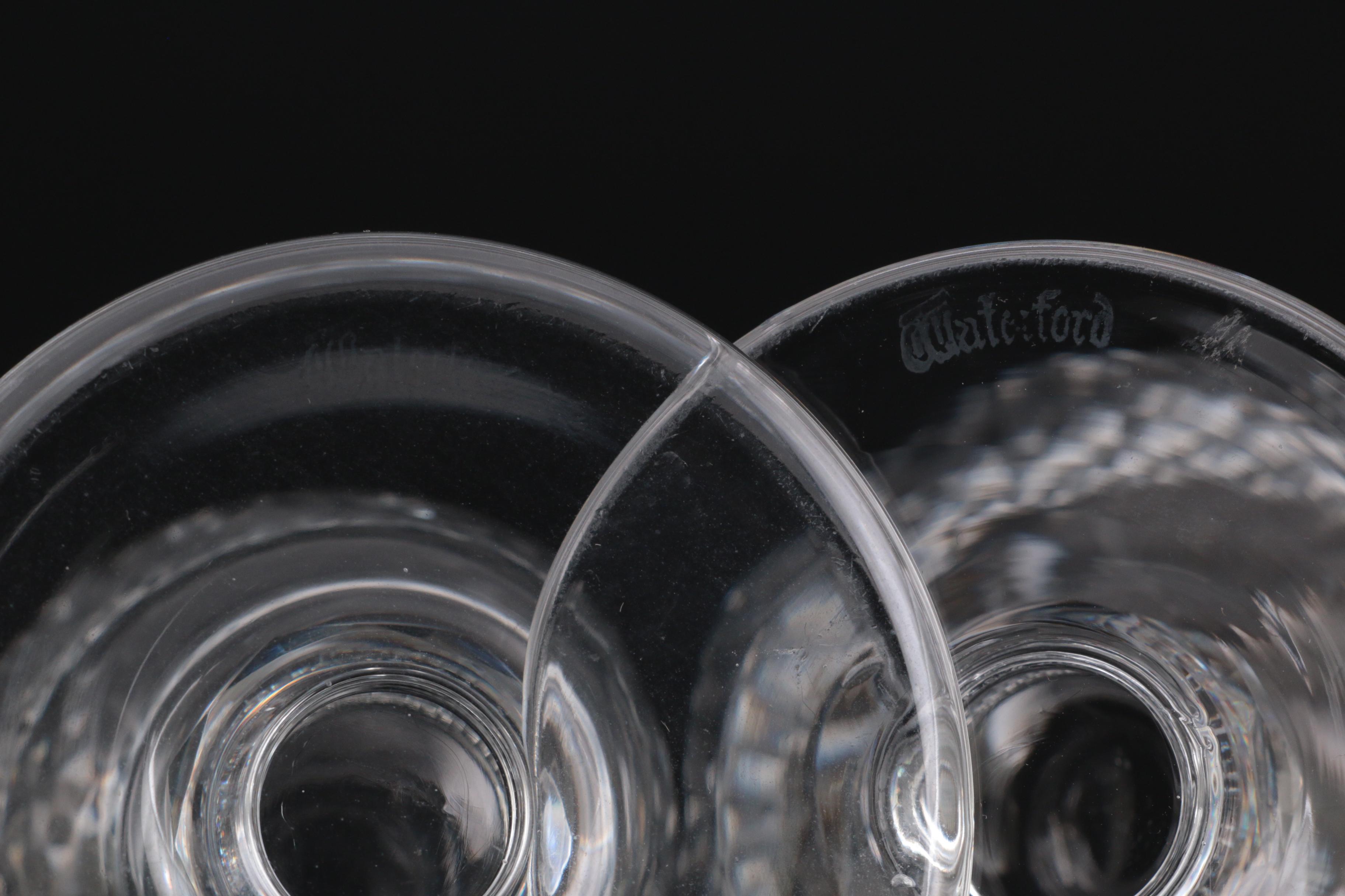 Waterford "Colleen Short Stem" Cut Crystal Claret Wine Glasses