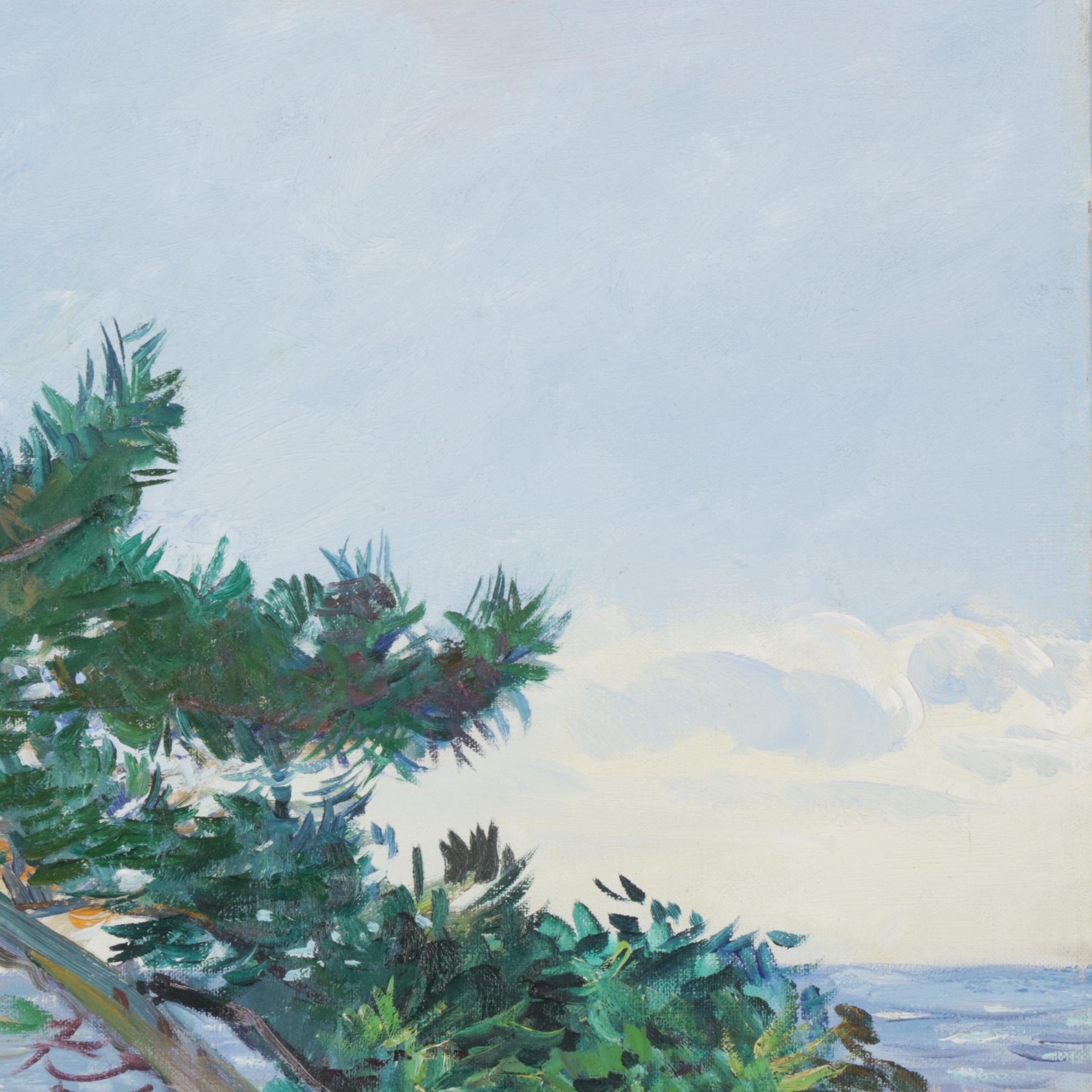 Charles Merrill Mount Oil Painting "The Front Garden: Neponsit," 1974