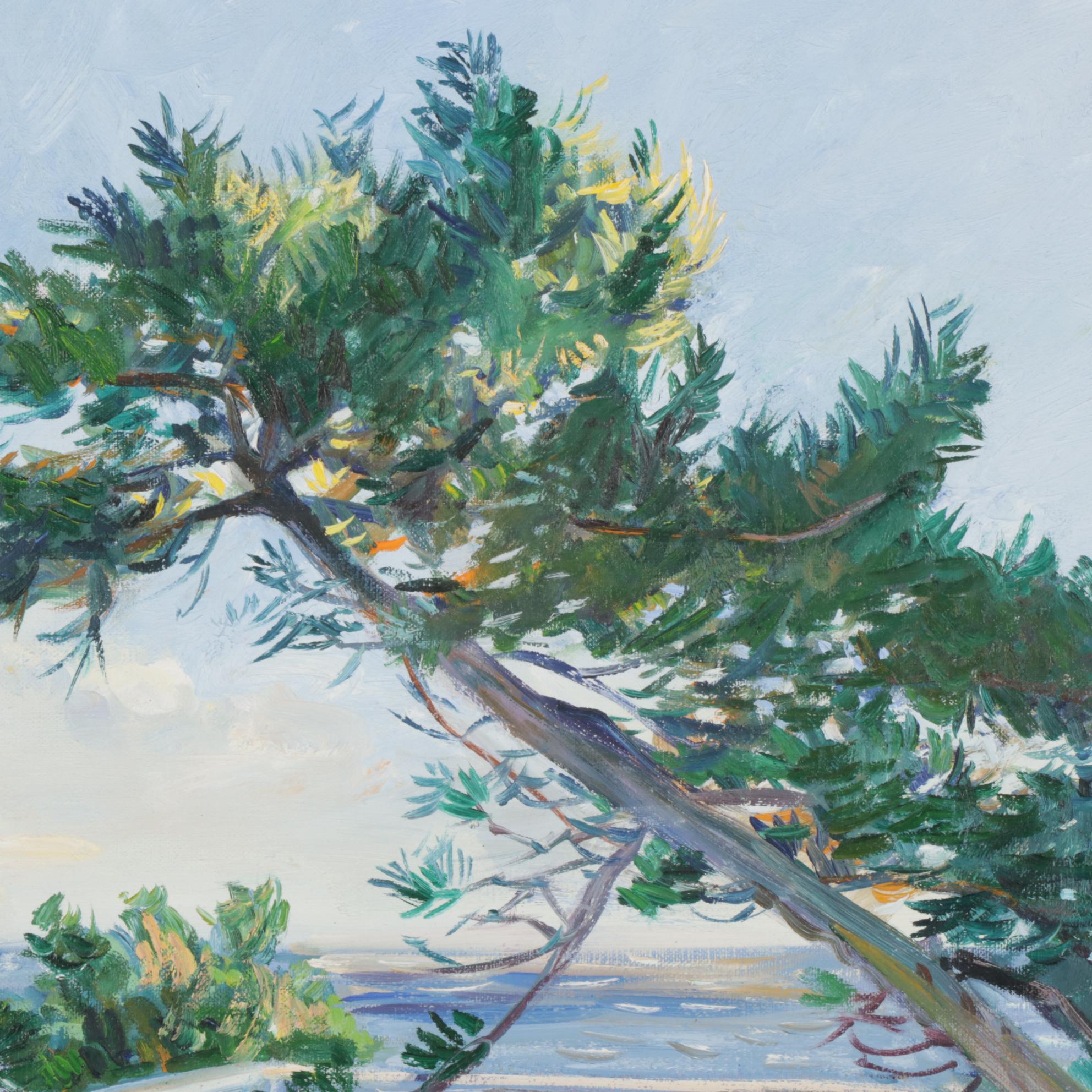 Charles Merrill Mount Oil Painting "The Front Garden: Neponsit," 1974