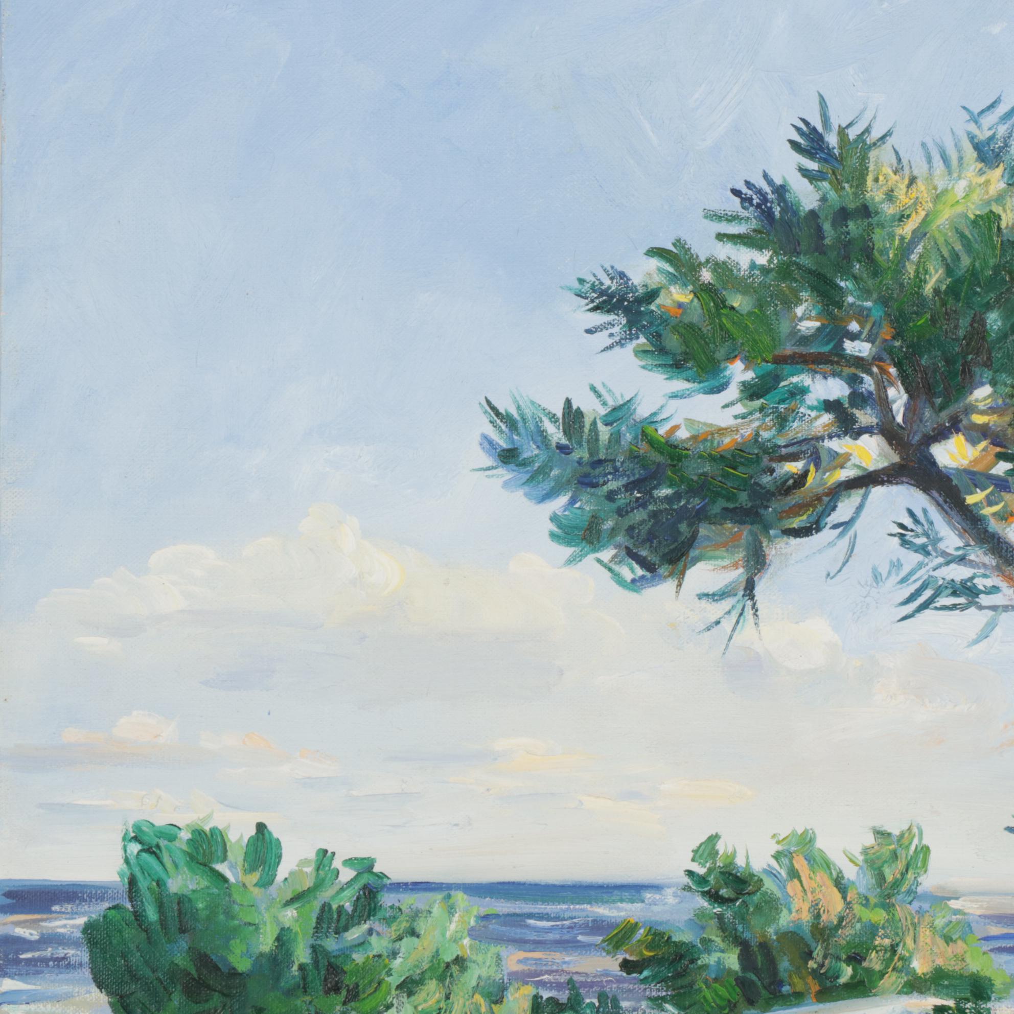 Charles Merrill Mount Oil Painting "The Front Garden: Neponsit," 1974