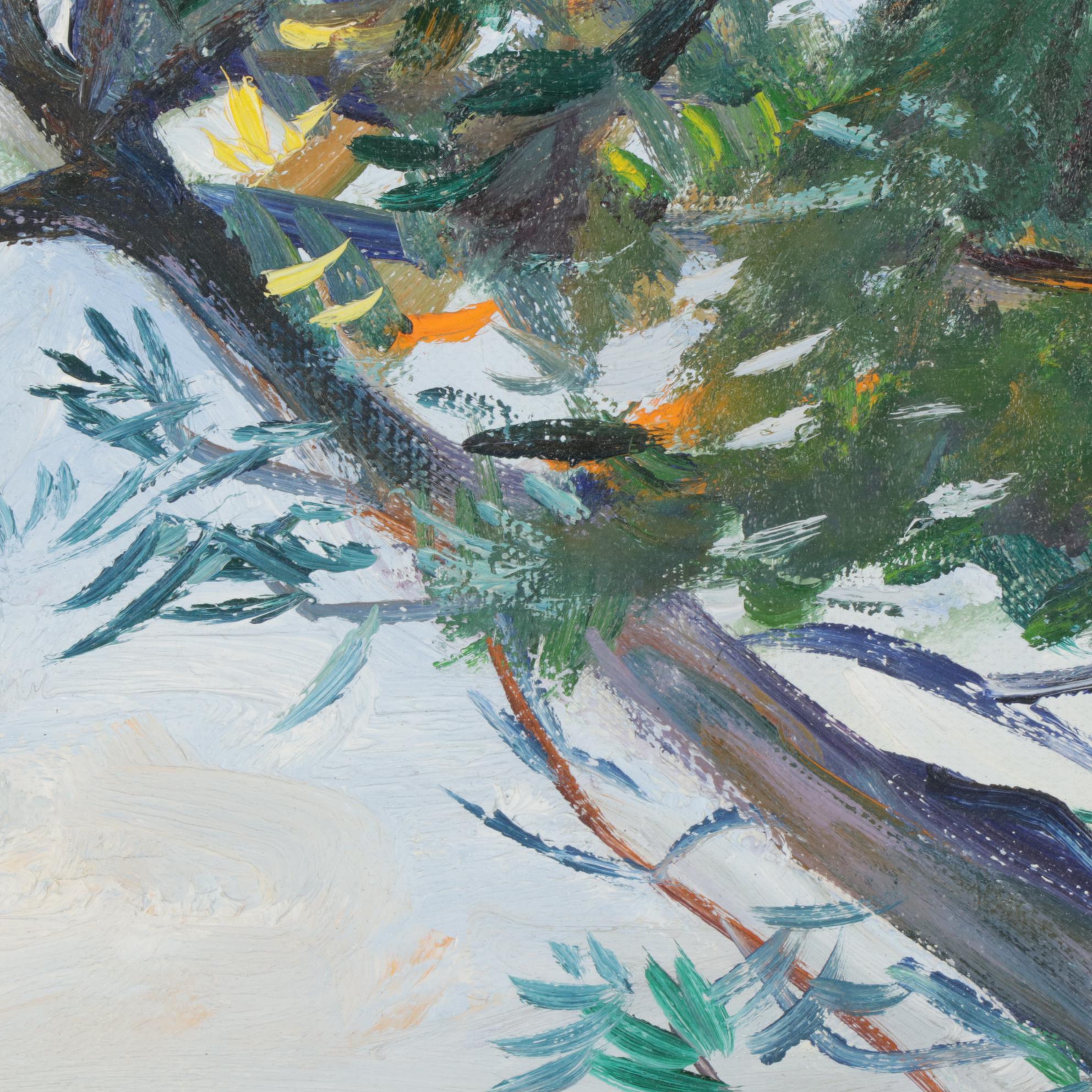 Charles Merrill Mount Oil Painting "The Front Garden: Neponsit," 1974