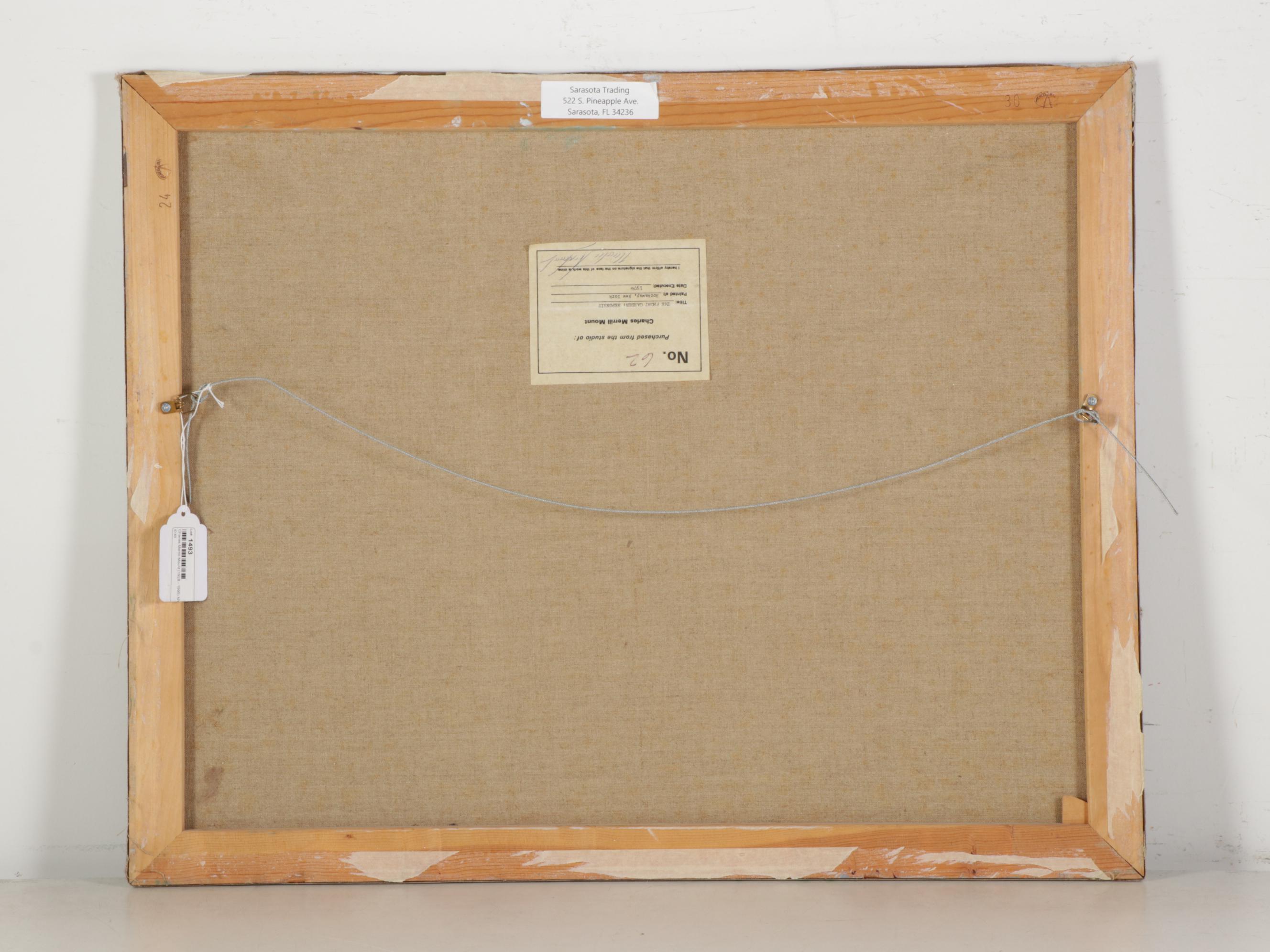 Charles Merrill Mount Oil Painting "The Front Garden: Neponsit," 1974