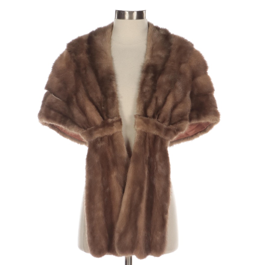 Mink Fur Stole from Maple Furriers, Mid-20th Century