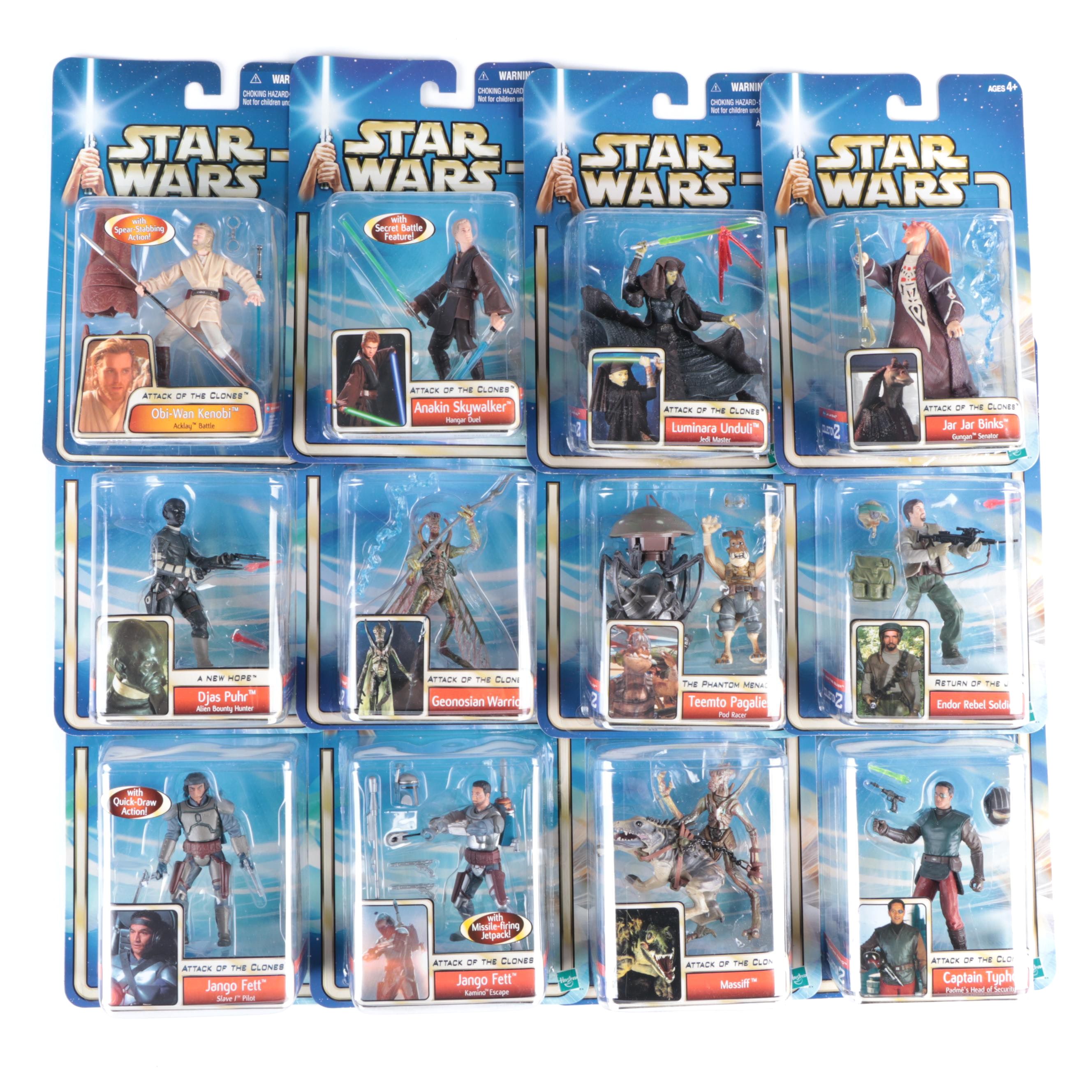 Unopened Star Wars Action Figures by Hasbro, Early 2000s