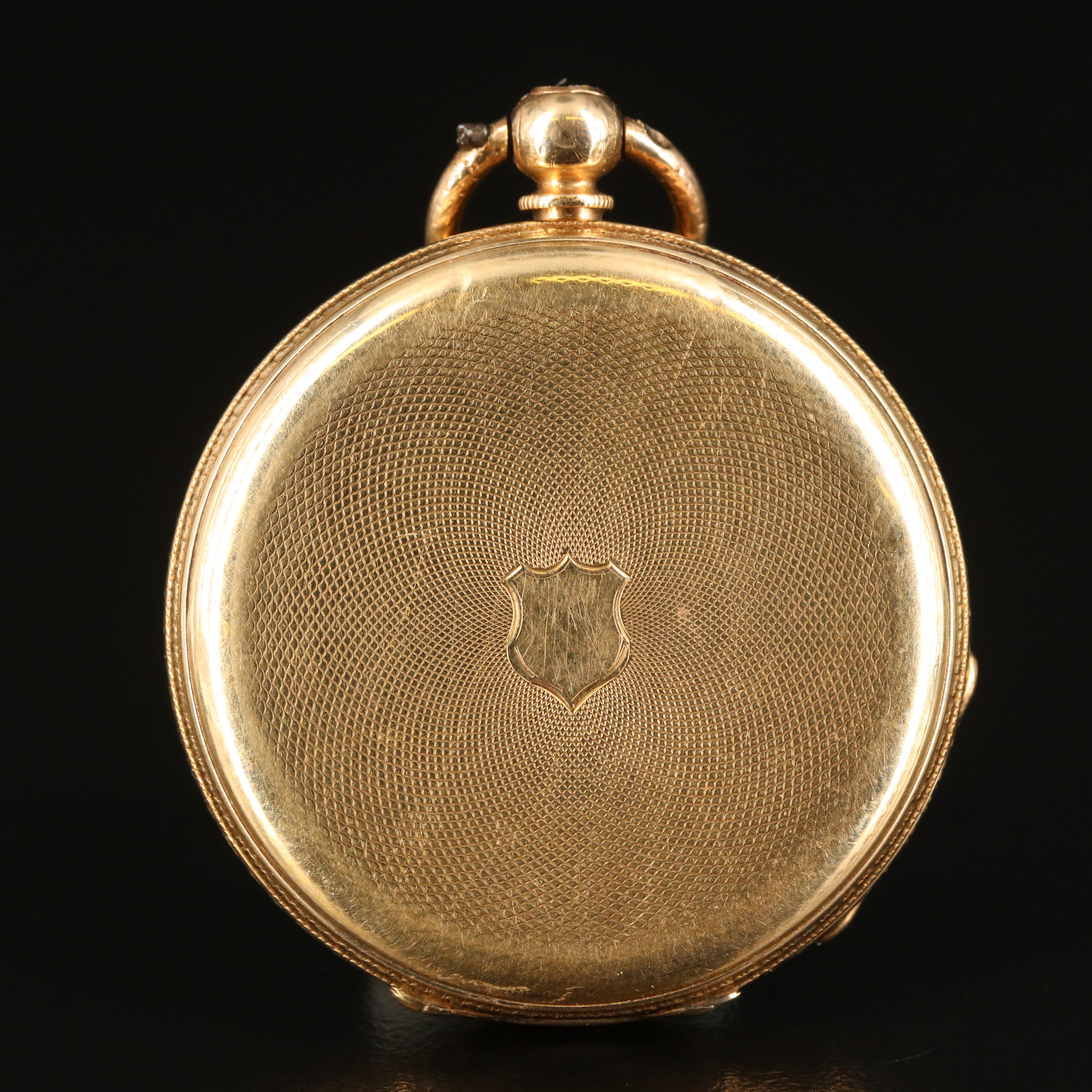 14K George Dyer Key Wind & Set Pocket Watch