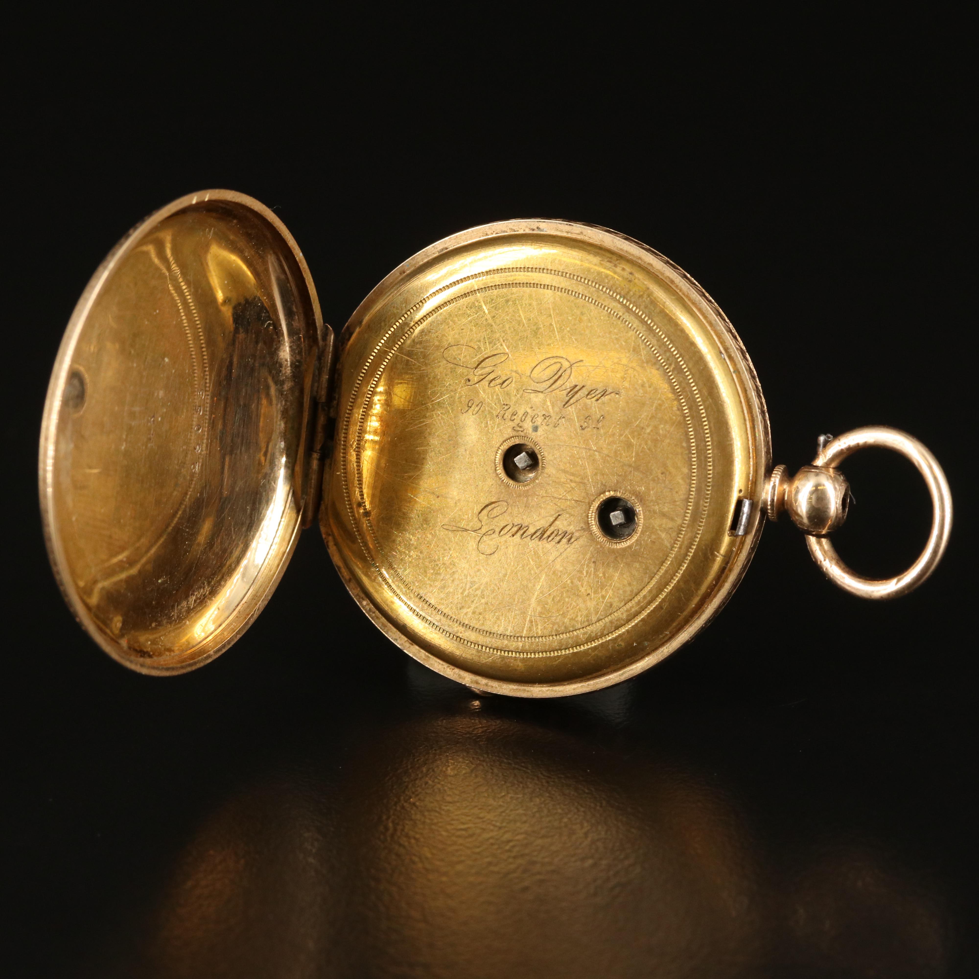 14K George Dyer Key Wind & Set Pocket Watch