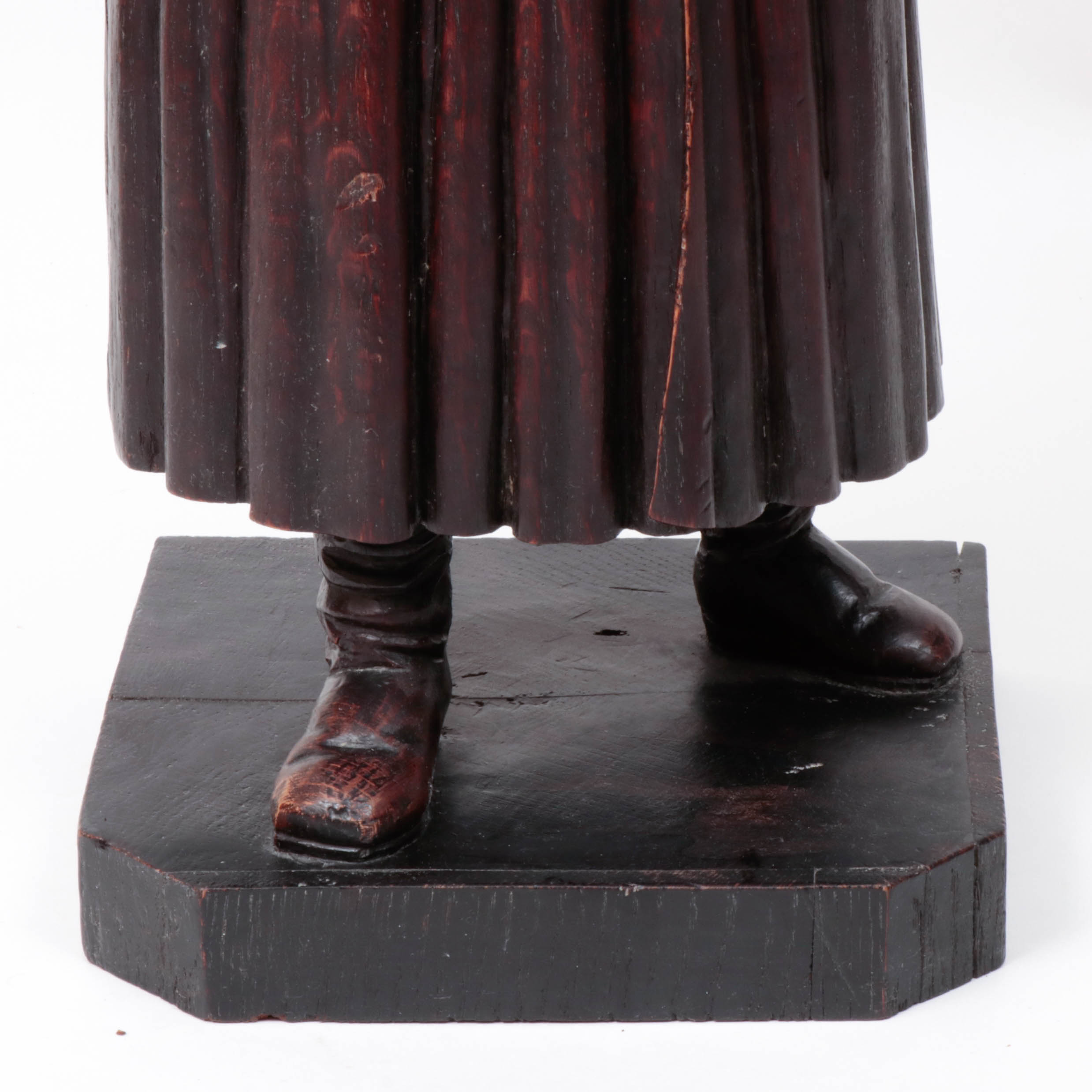 Carved Wood Statue Depicting Martin Luther, 19th Century