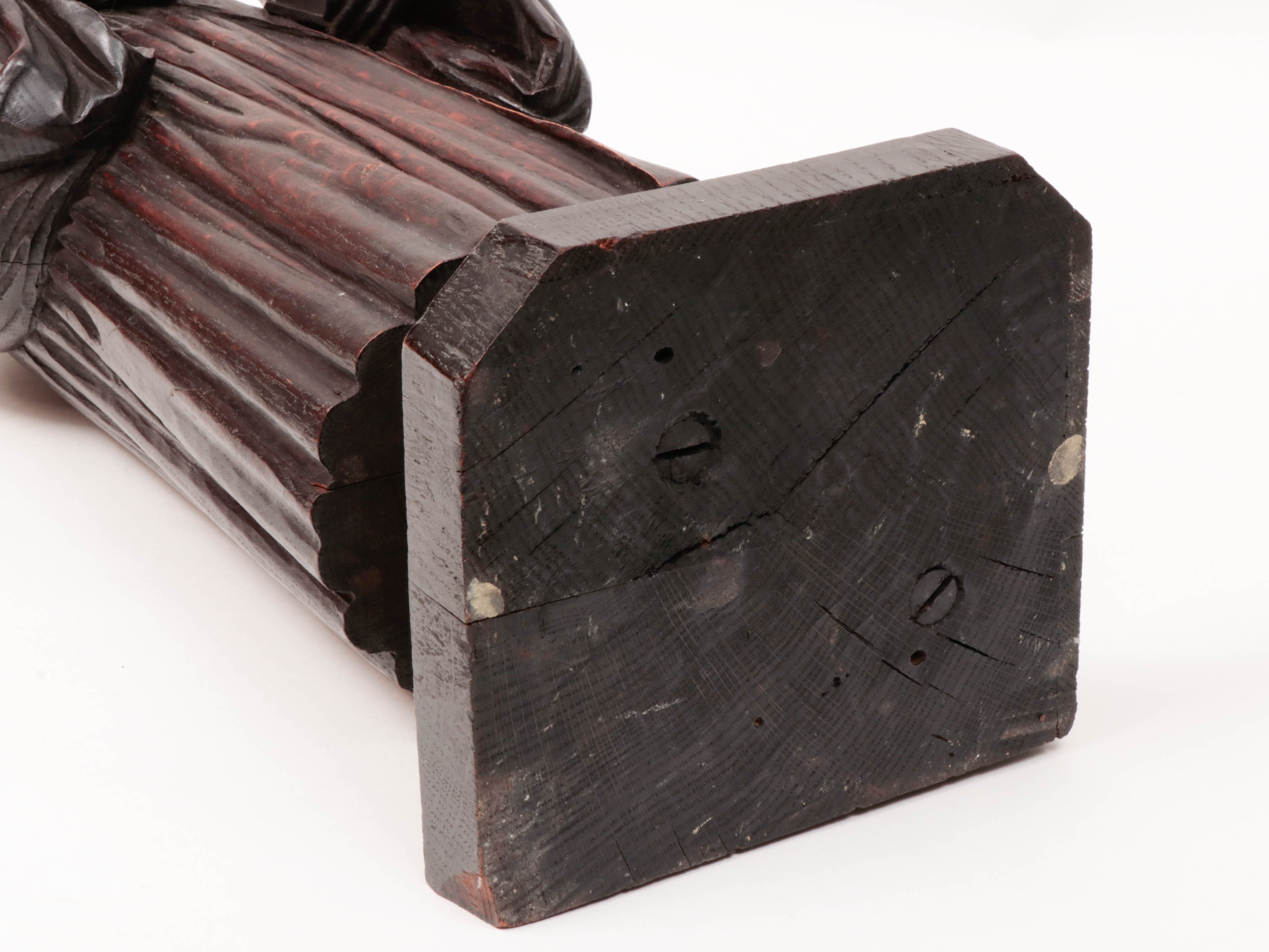 Carved Wood Statue Depicting Martin Luther, 19th Century