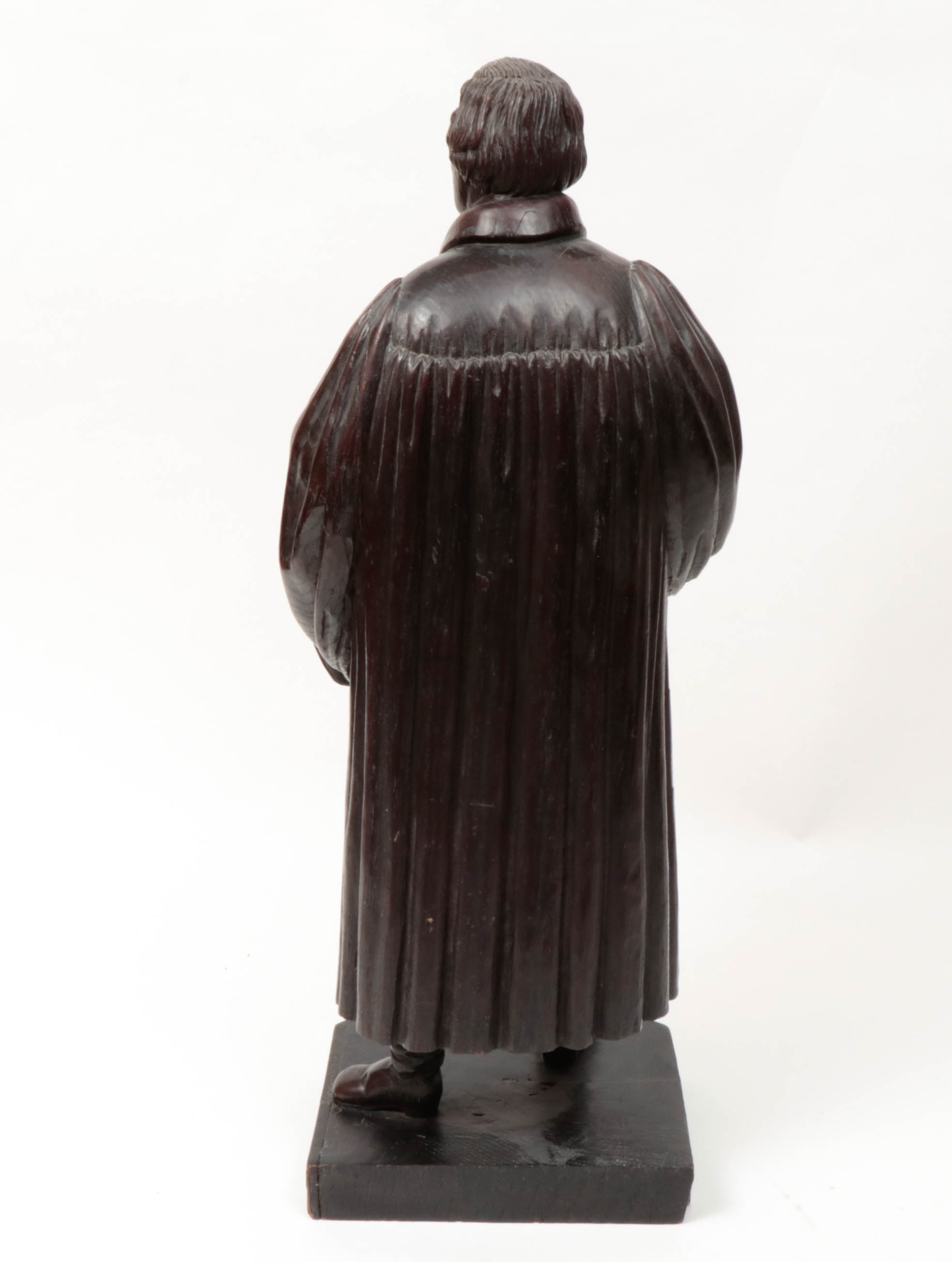 Carved Wood Statue Depicting Martin Luther, 19th Century