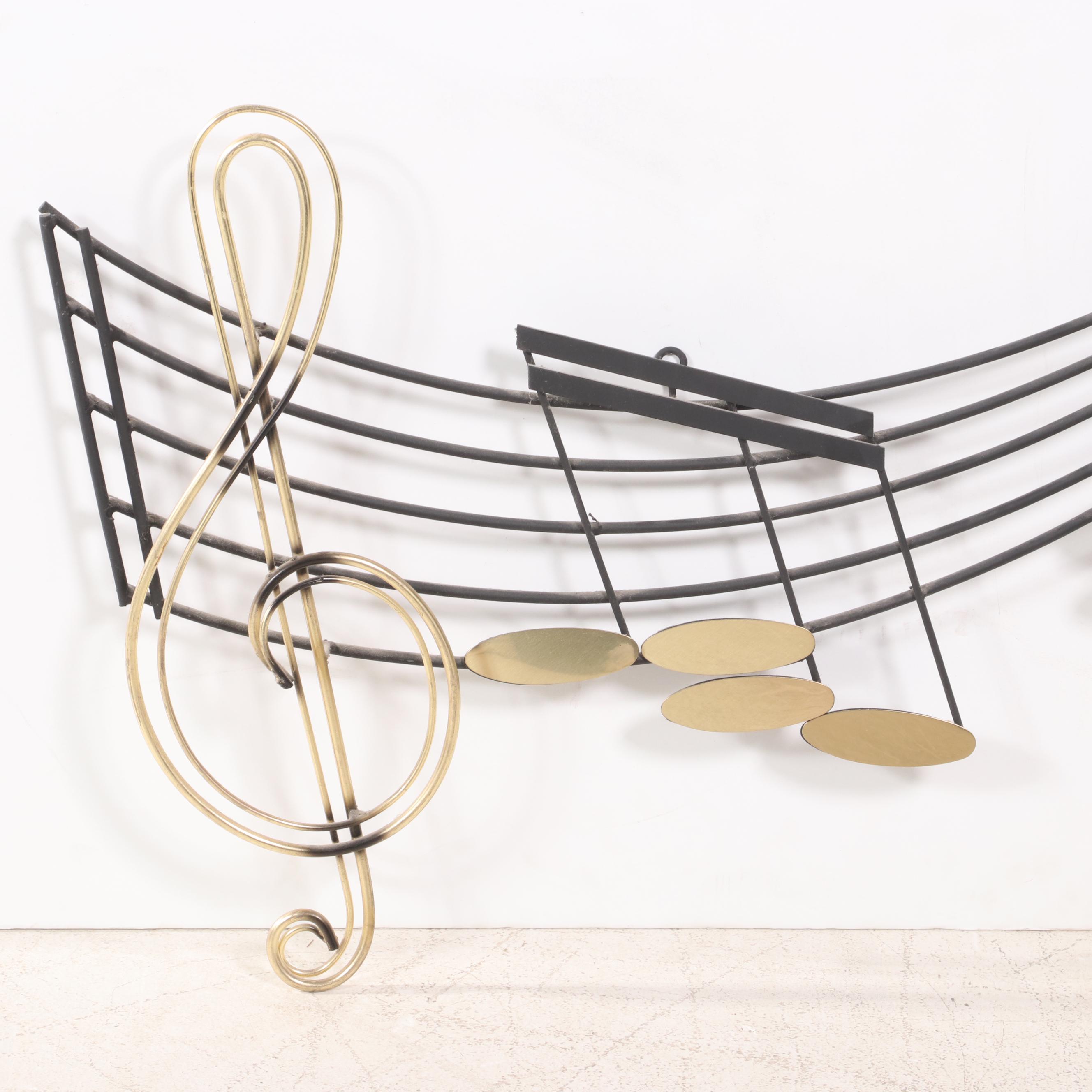 Curtis Jere Musical Note Metal Wall Art, 1988