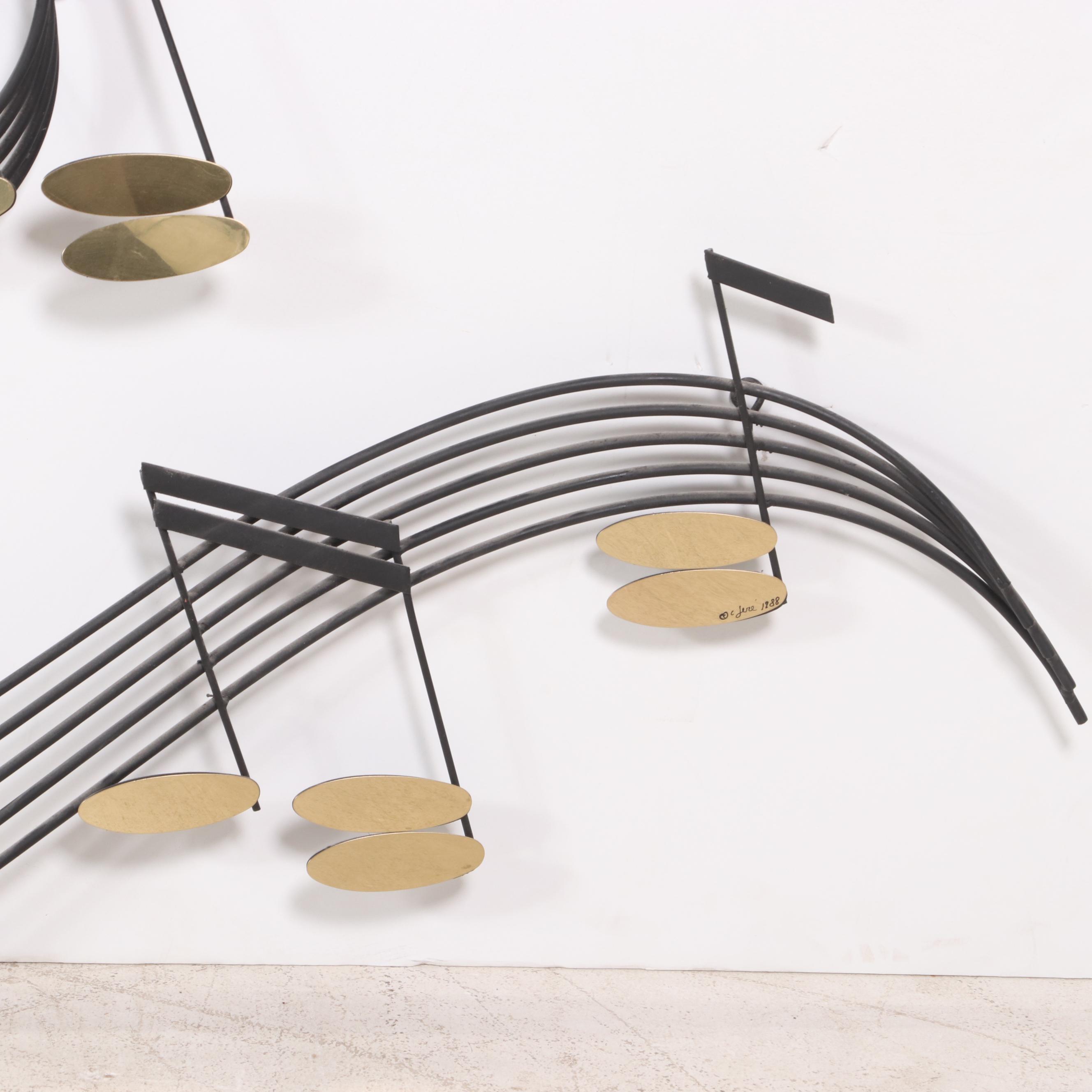 Curtis Jere Musical Note Metal Wall Art, 1988