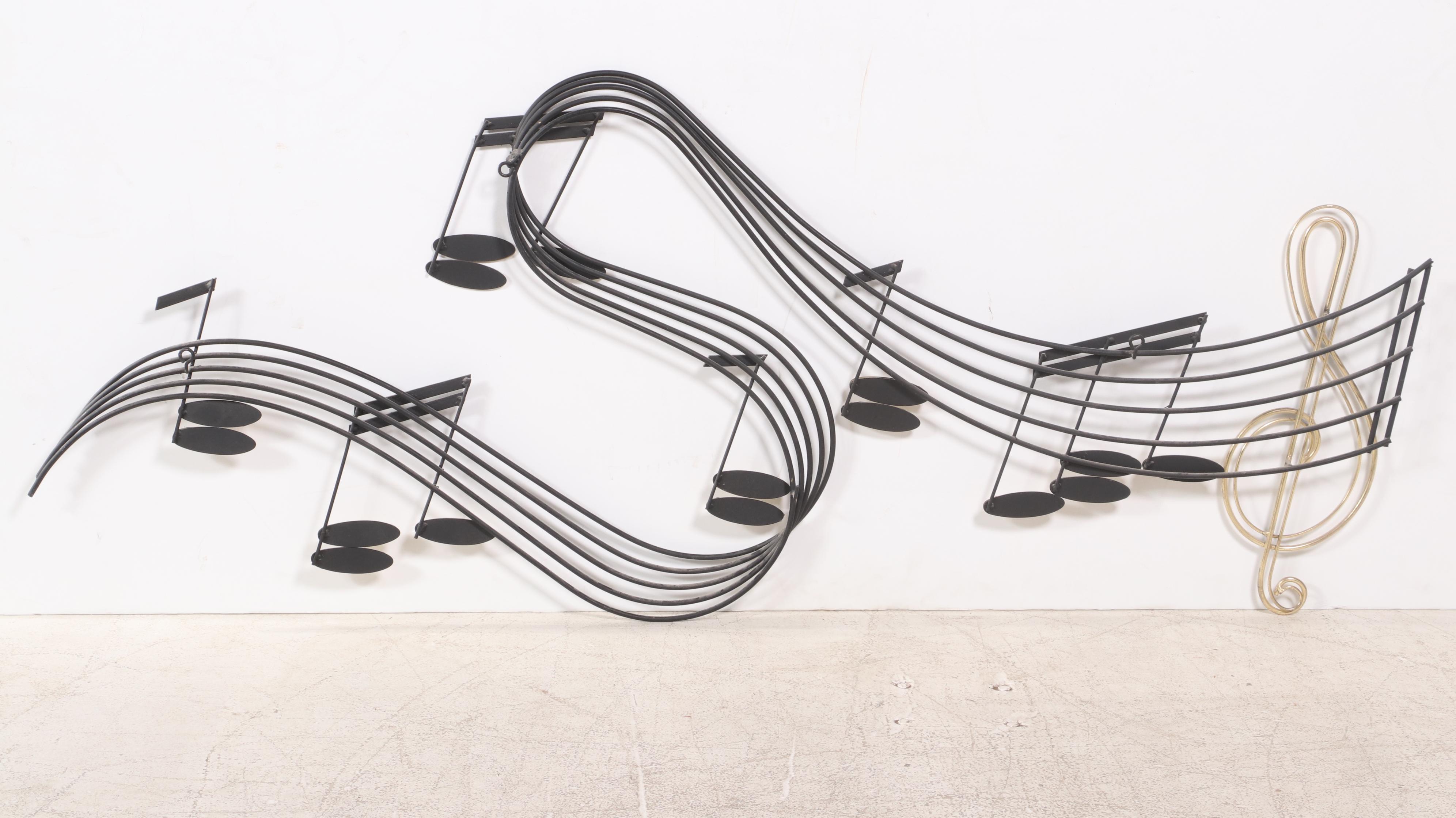 Curtis Jere Musical Note Metal Wall Art, 1988