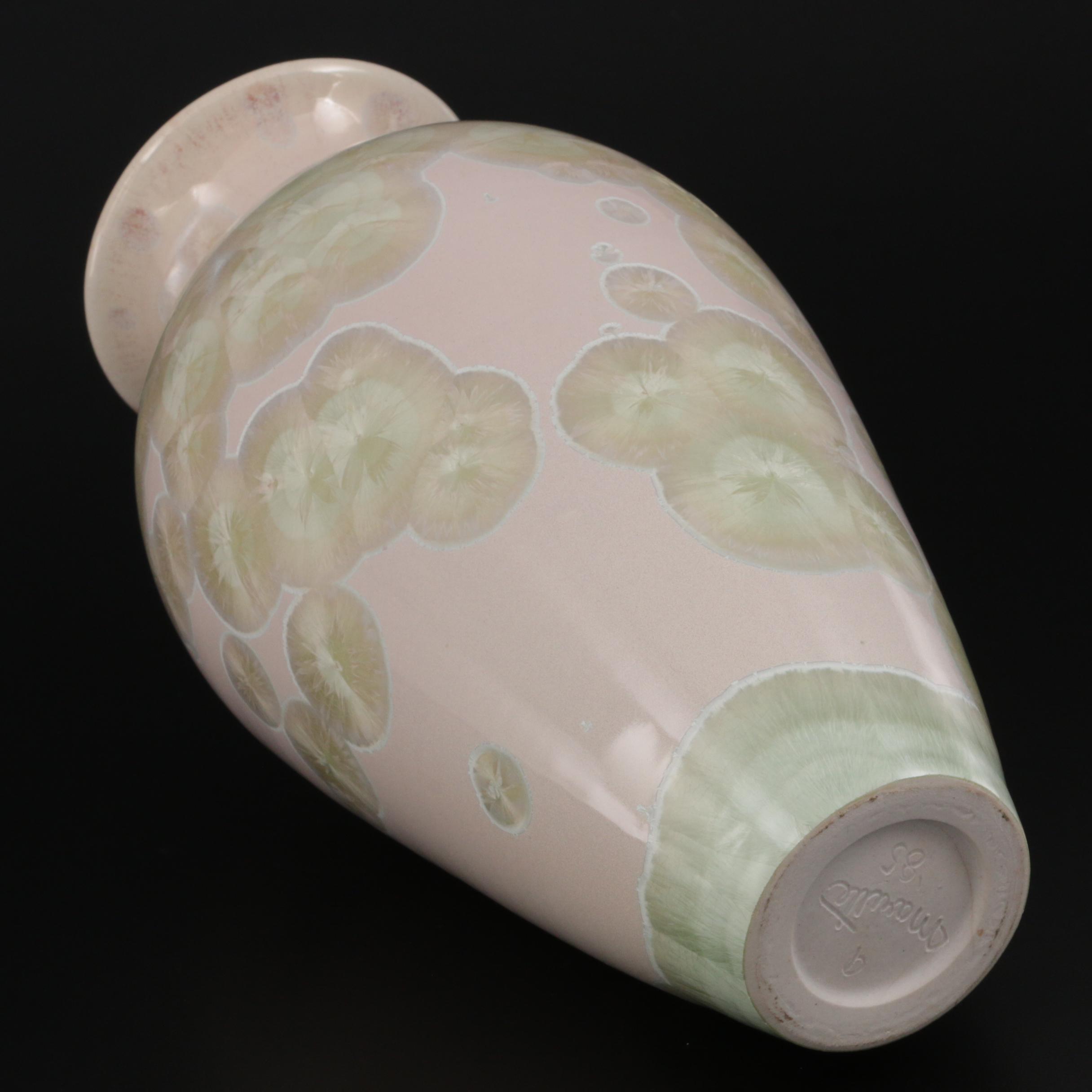 Crystalline Glazed Ceramic Vase, 1985