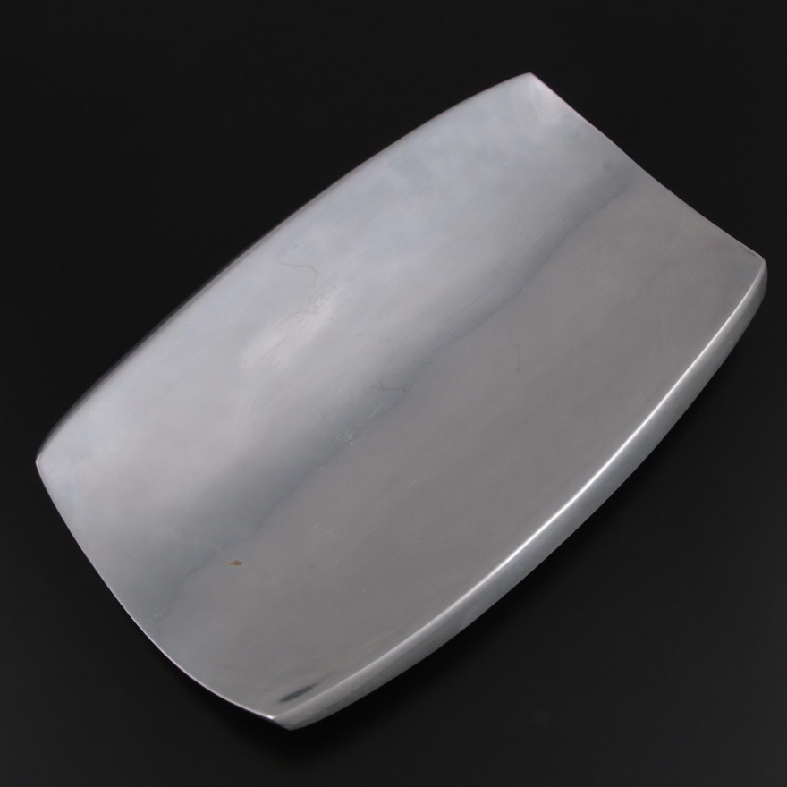 Nambé Modern Style Abstract Aluminum Centerpiece Tray, 1980s