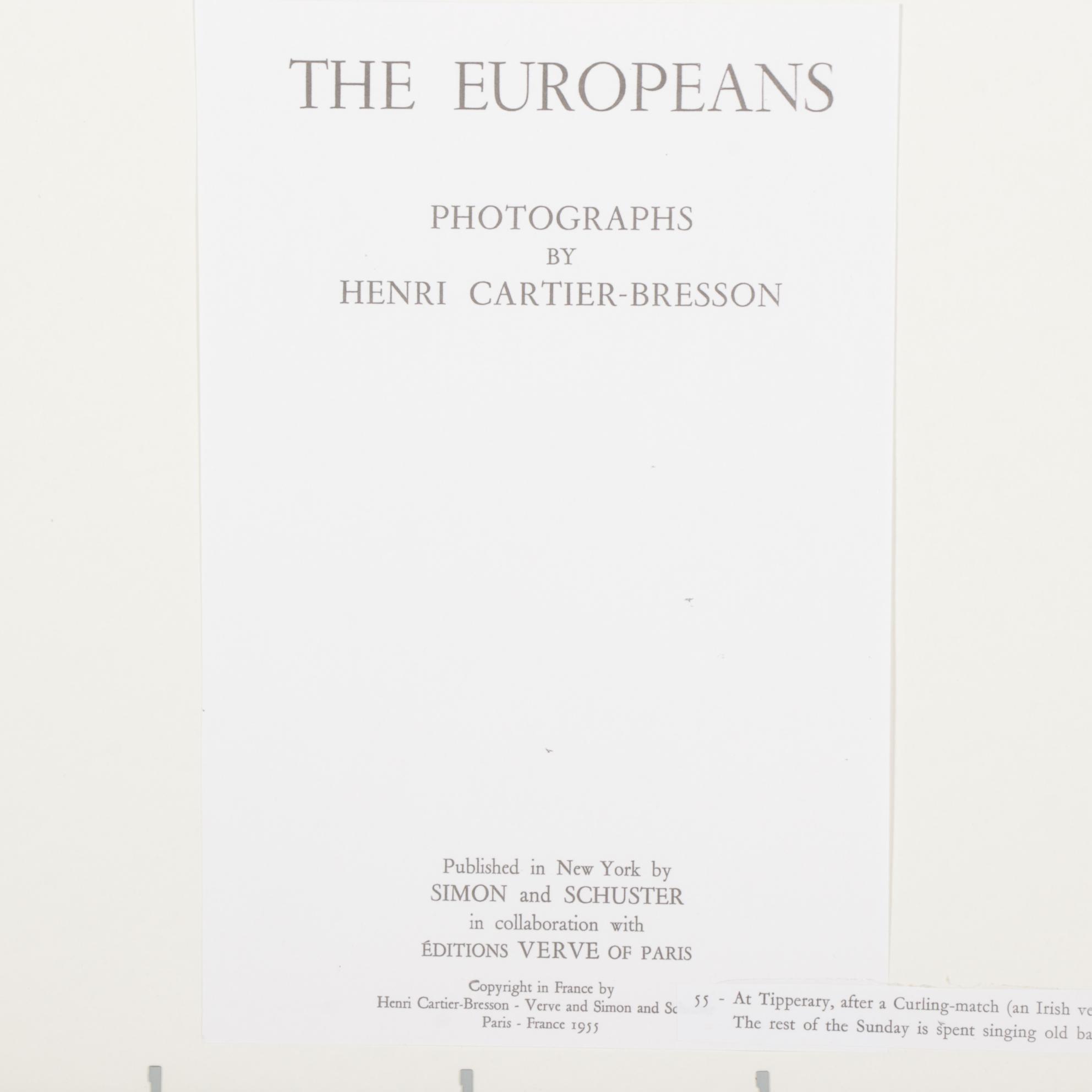 Henri Cartier-Bresson Irish Pub Rotogravure From "The Europeans," 1955