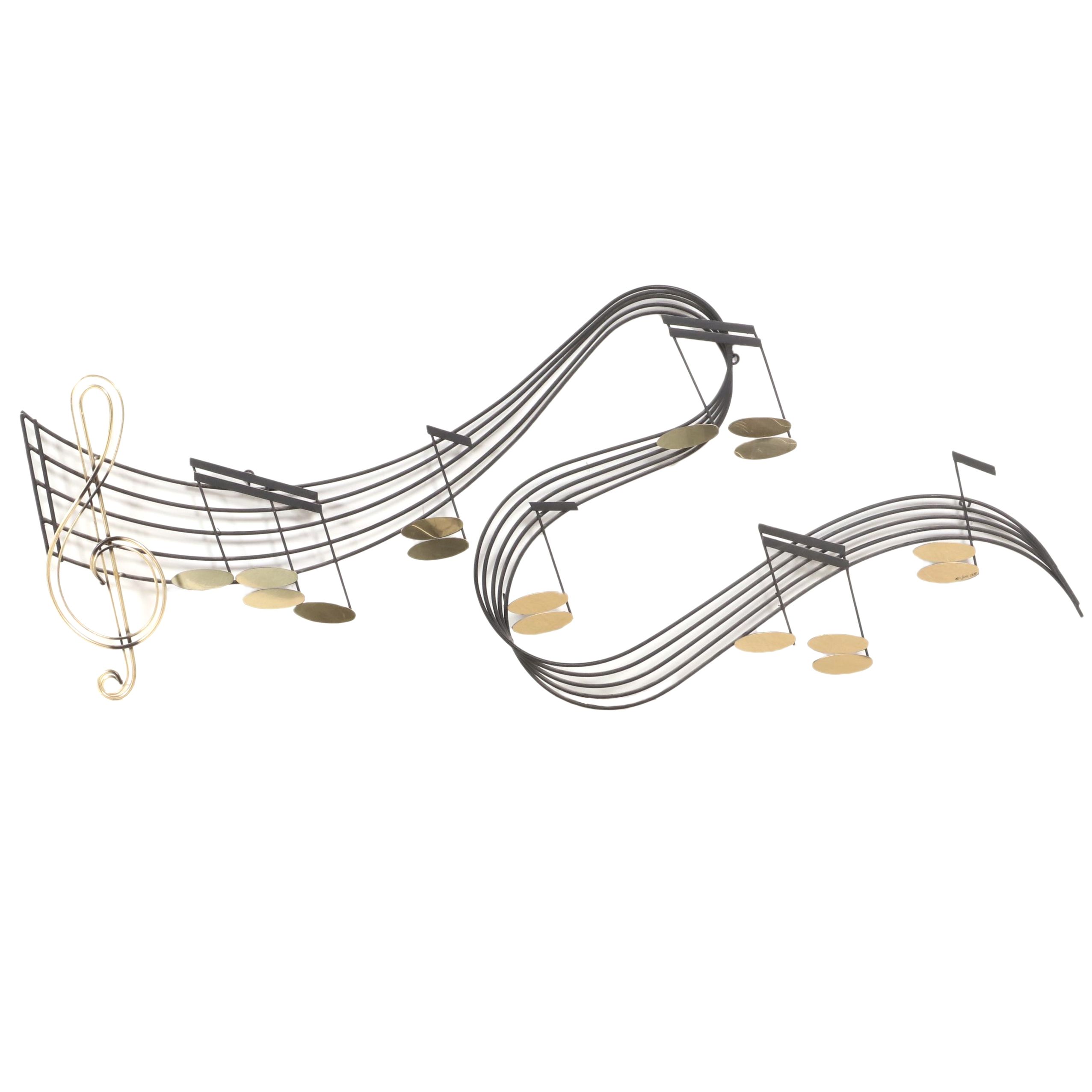 Curtis Jere Musical Note Metal Wall Art, 1988
