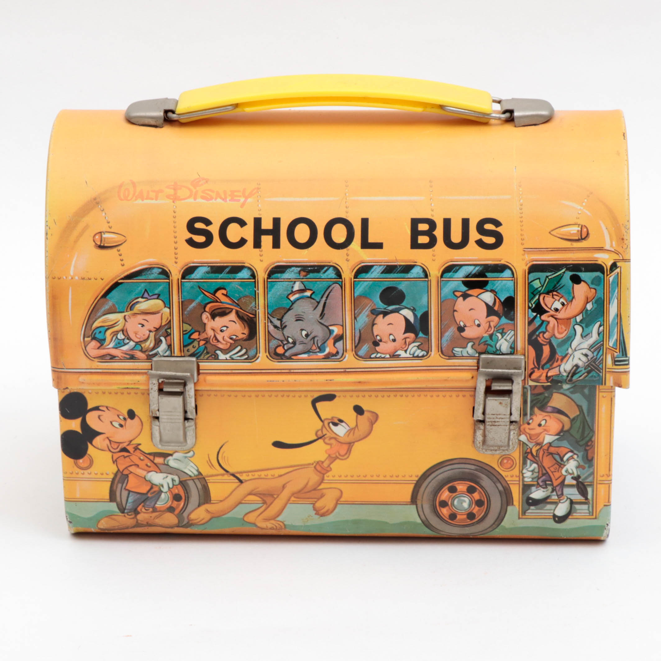 Aladdin Industries Inc. Disney School Bus Dome Lunchbox and Thermos, 1960s