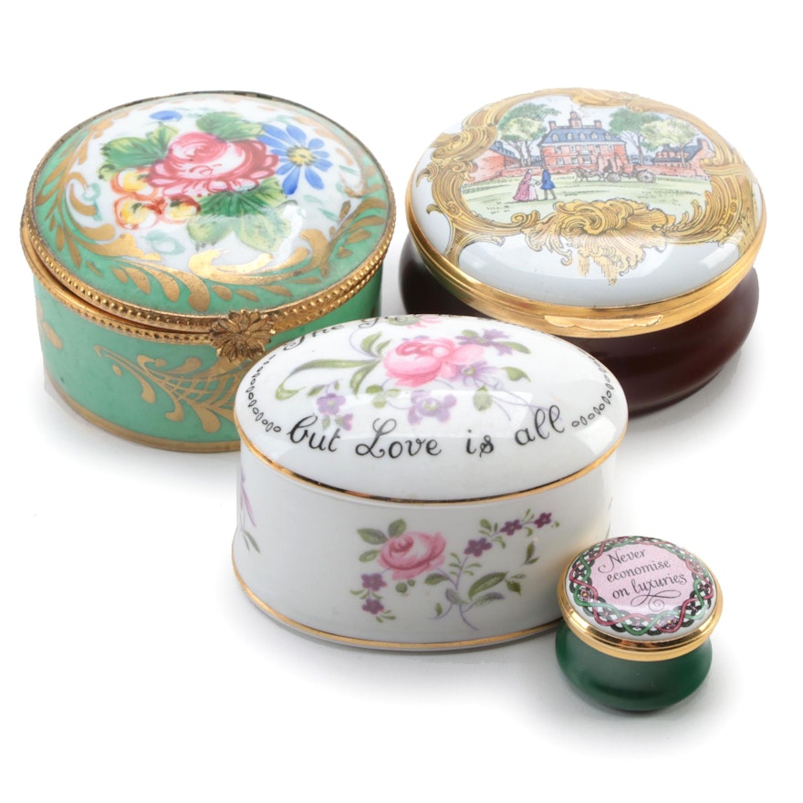 Limoges, Halcyon Days and Other Porcelain and Enamel Boxes