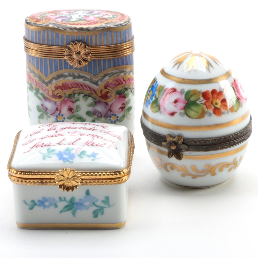 Hand-Painted Porcelain Limoges Boxes