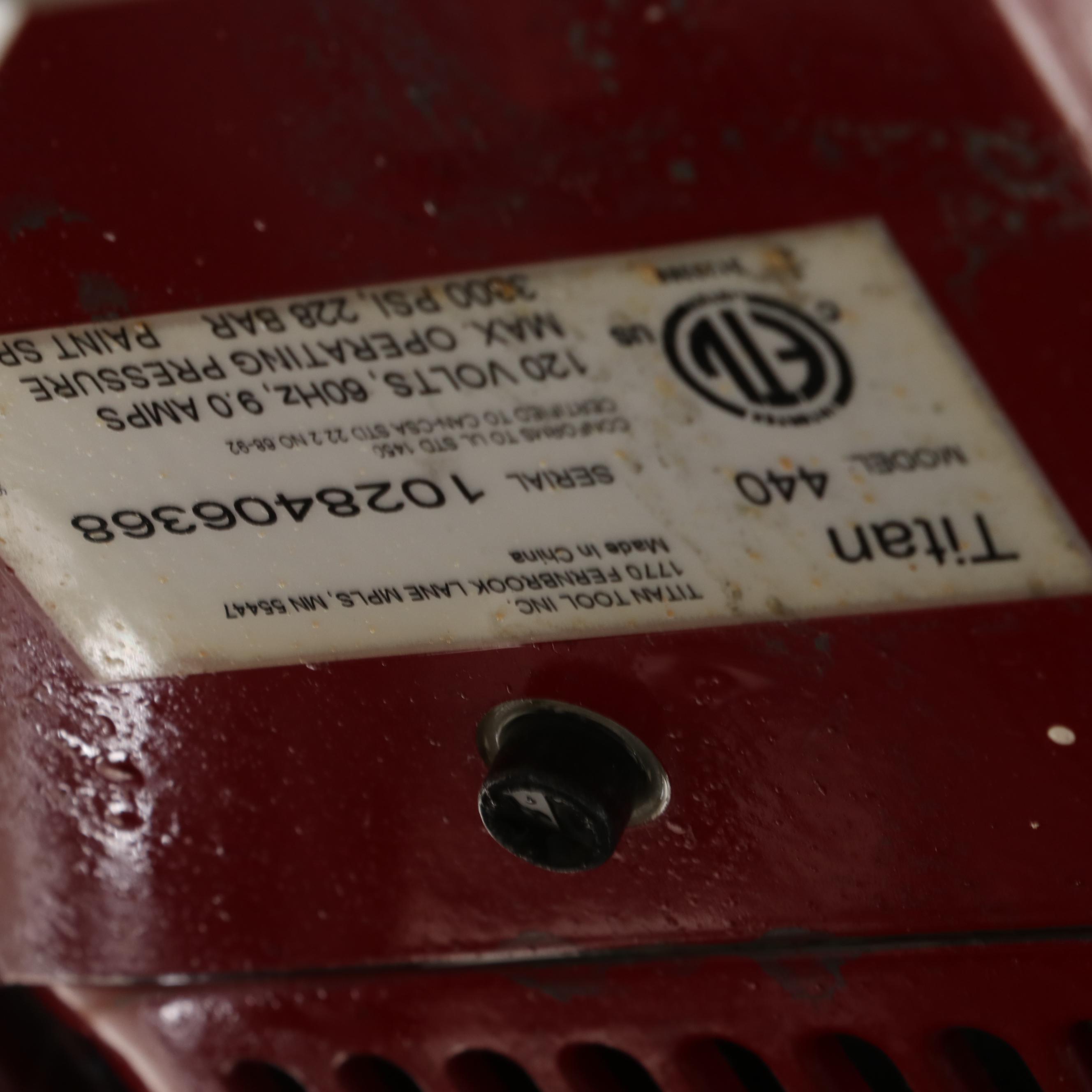 Titan MultiFinish 440 Air Assisted Paint Sprayer and Sears Tool Box