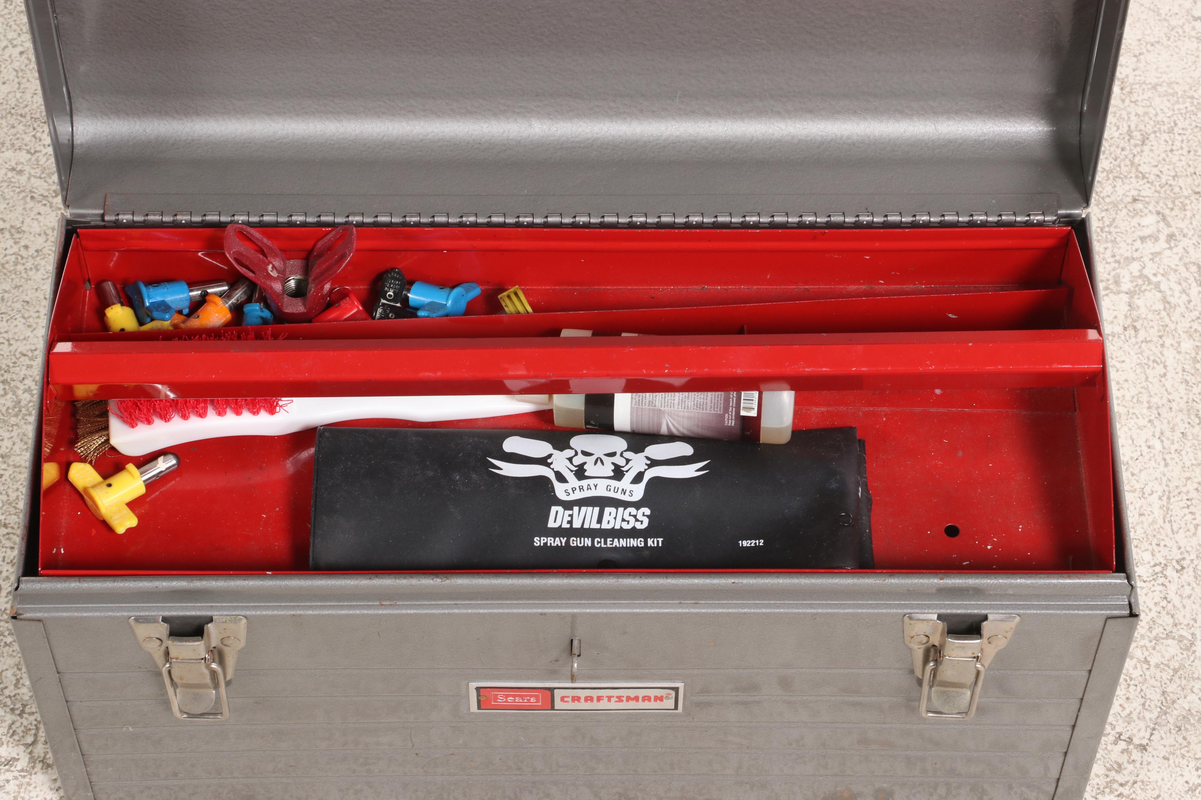 Titan MultiFinish 440 Air Assisted Paint Sprayer and Sears Tool Box