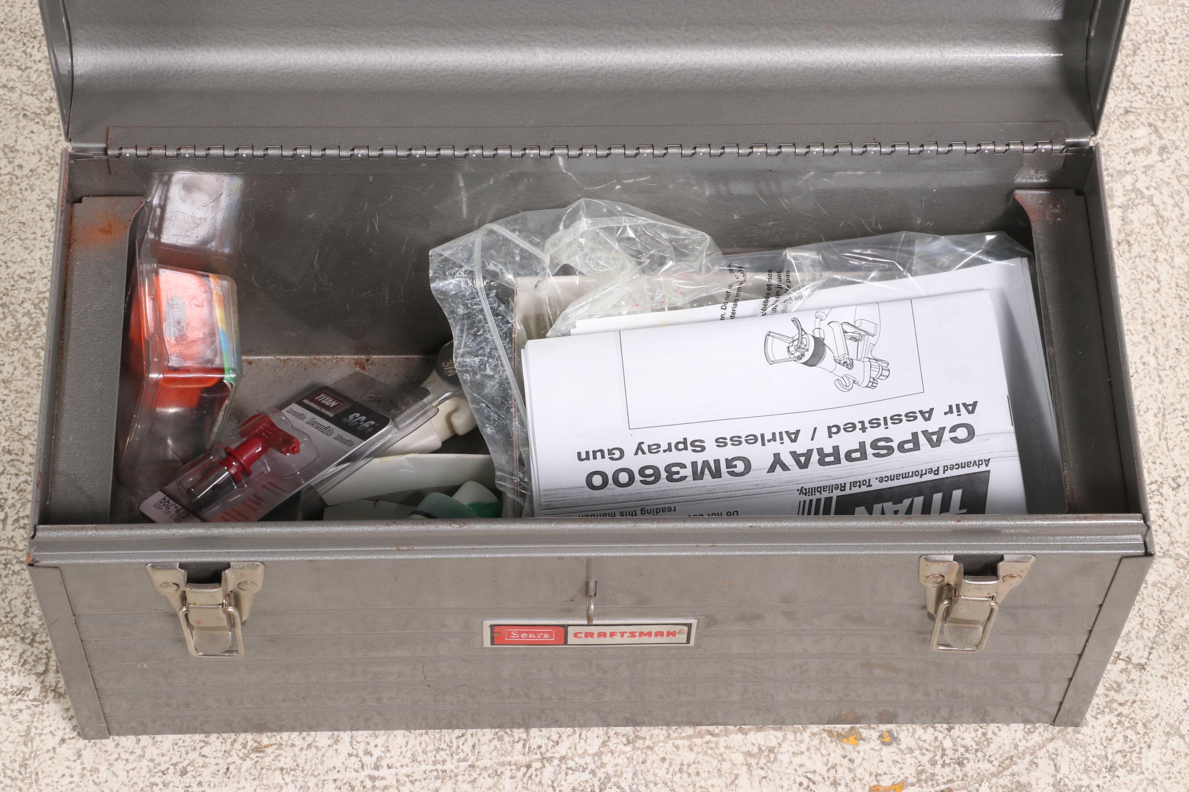 Titan MultiFinish 440 Air Assisted Paint Sprayer and Sears Tool Box