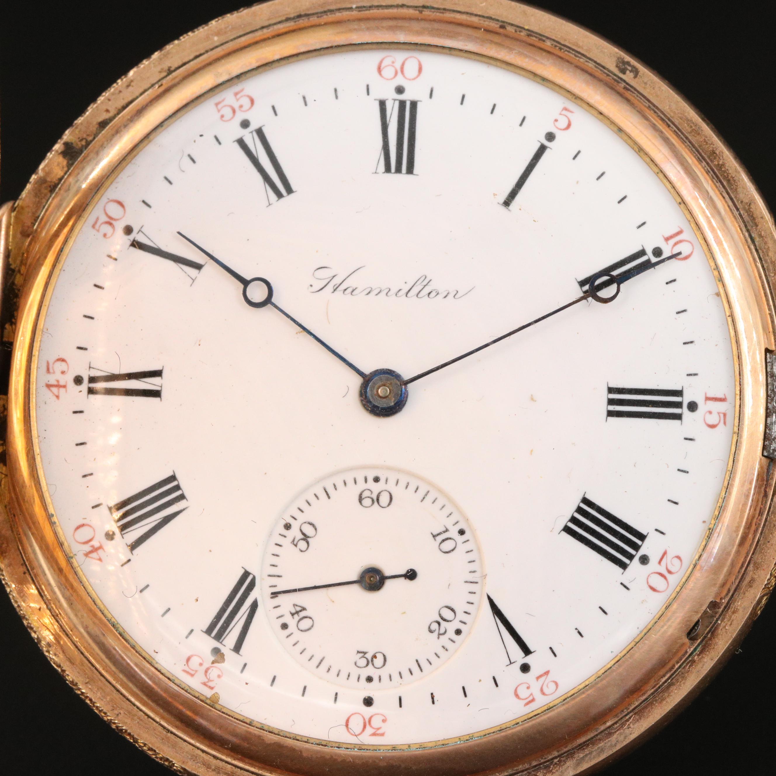 1911 Hamilton Gold Filled Hunting Case Pocket Watch