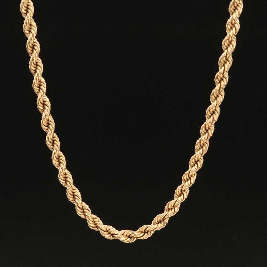 14K Braided Chain Necklace