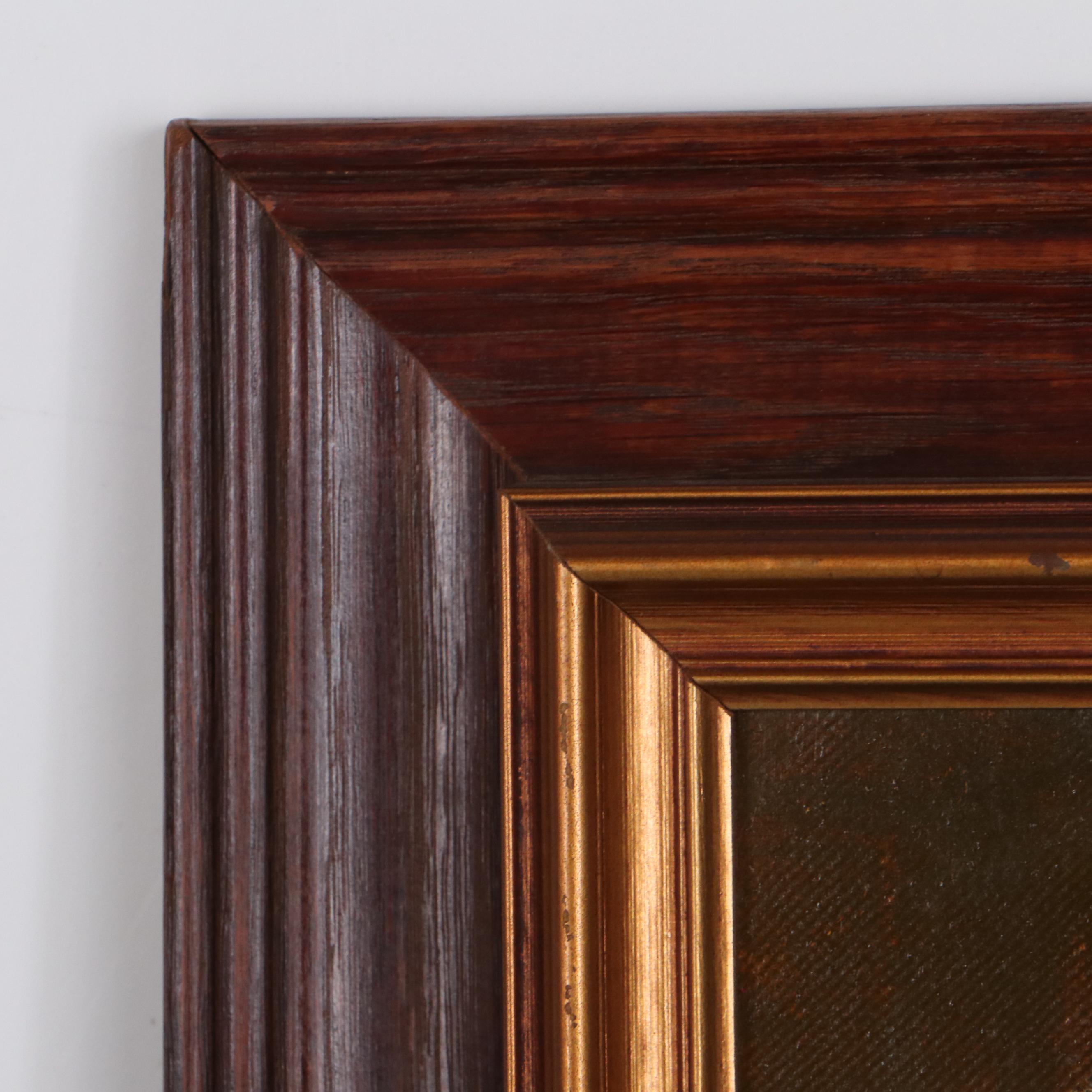 Oil Painting of German Man Drinking Beer, Late 20th Century