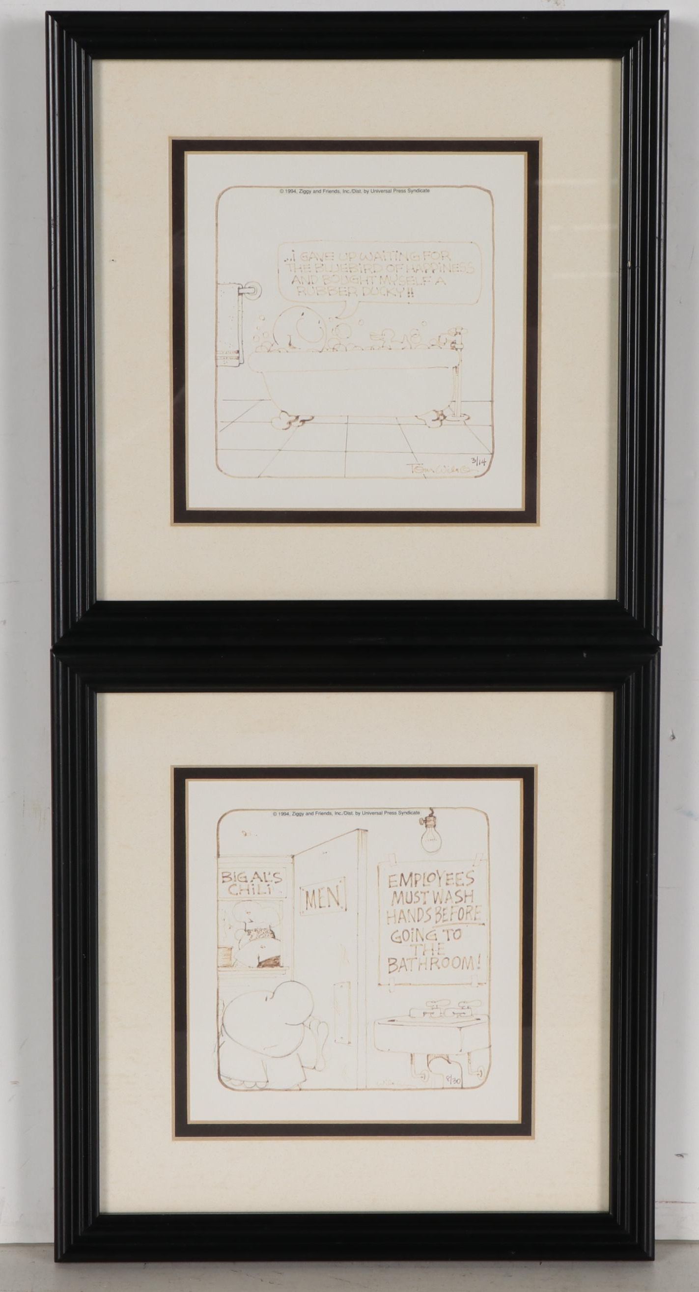 Tom Wilson Ziggy Ink Cartoon Panels, 1994