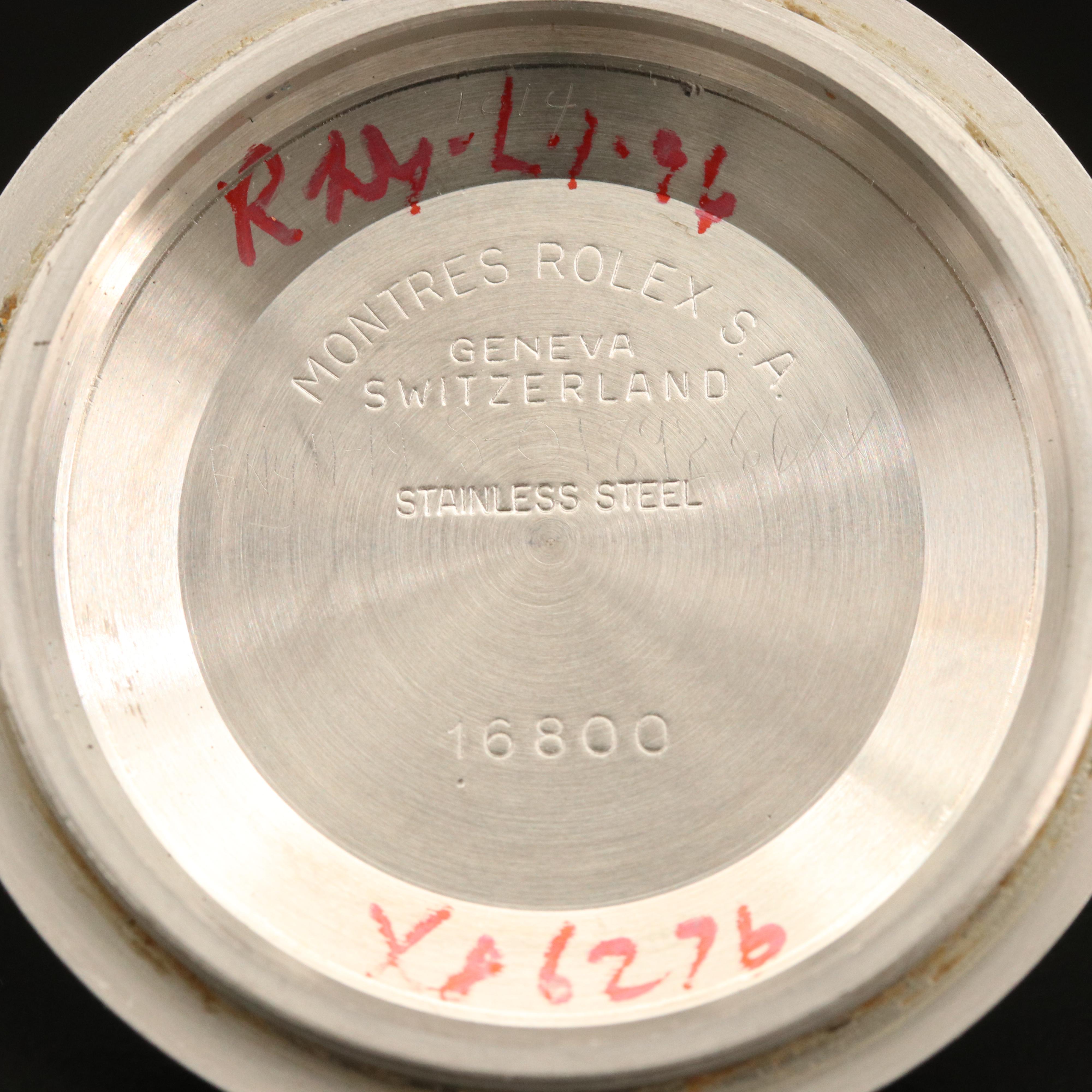 1985 Rolex Submariner Date Chronometer Stainless Steel and Aluminum Watch