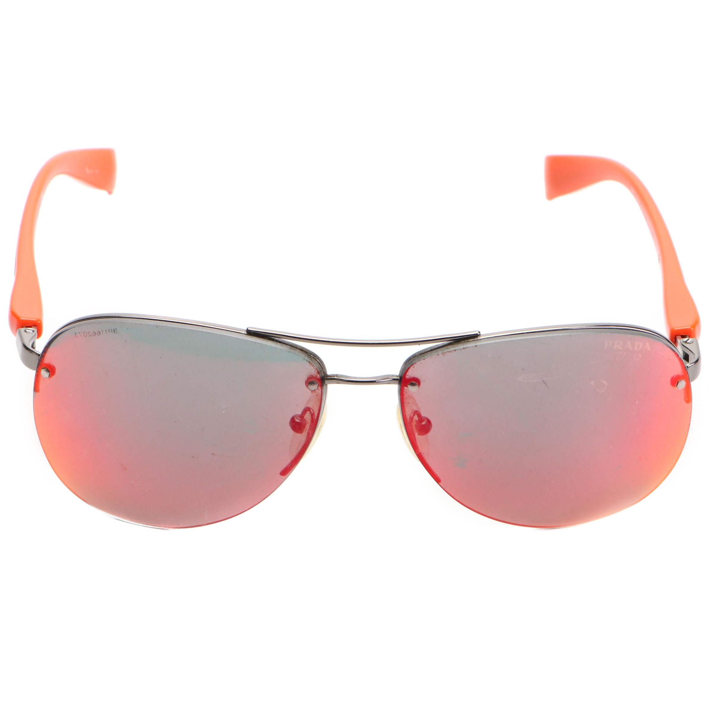 Men's Prada SPS 56M Linea Rossa Sunglasses in Orange