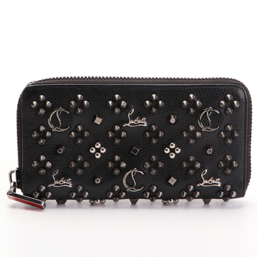 Christian Louboutin Panettone Zipper Wallet in Embellished Leather