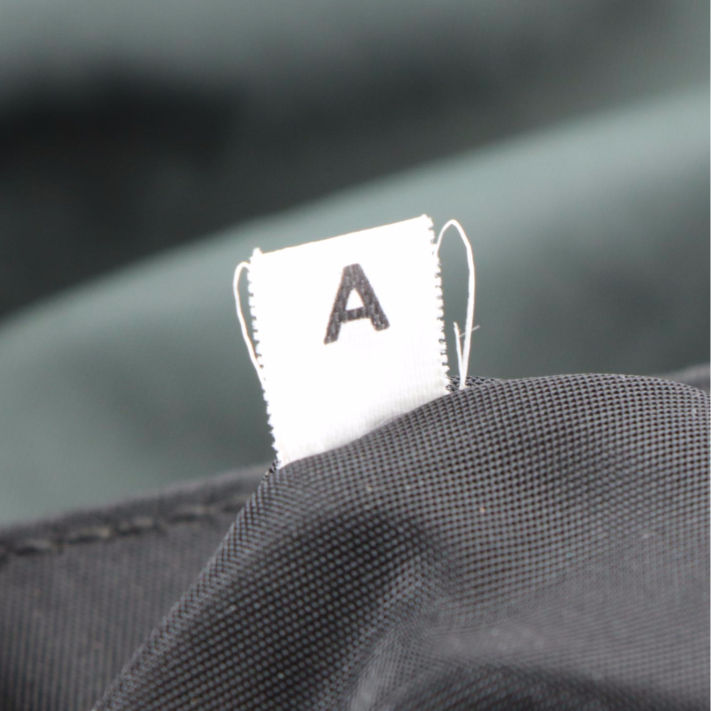 Prada Small Tote Bag in Green Tessuto Nylon with Black Composite Handles