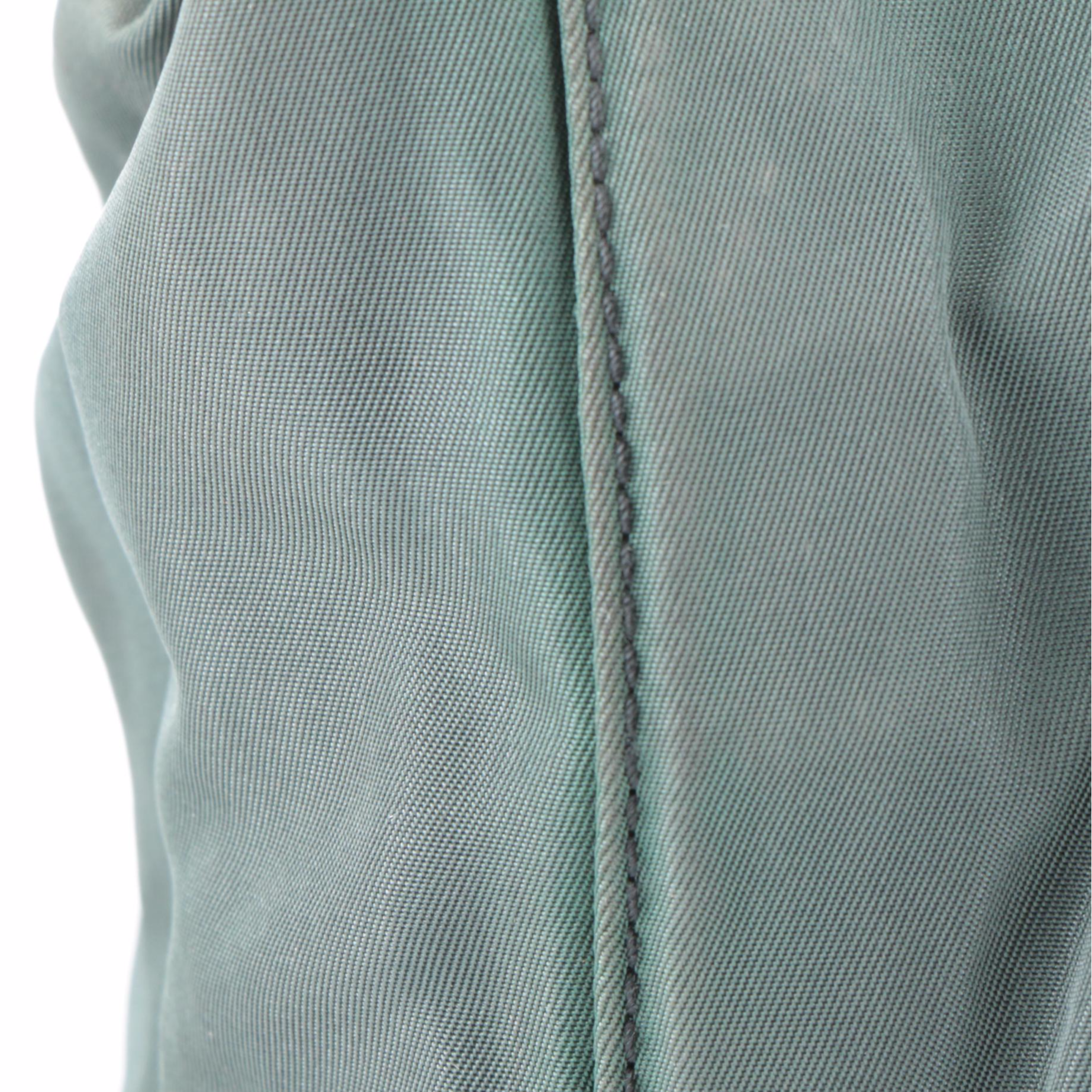 Prada Small Tote Bag in Green Tessuto Nylon with Black Composite Handles