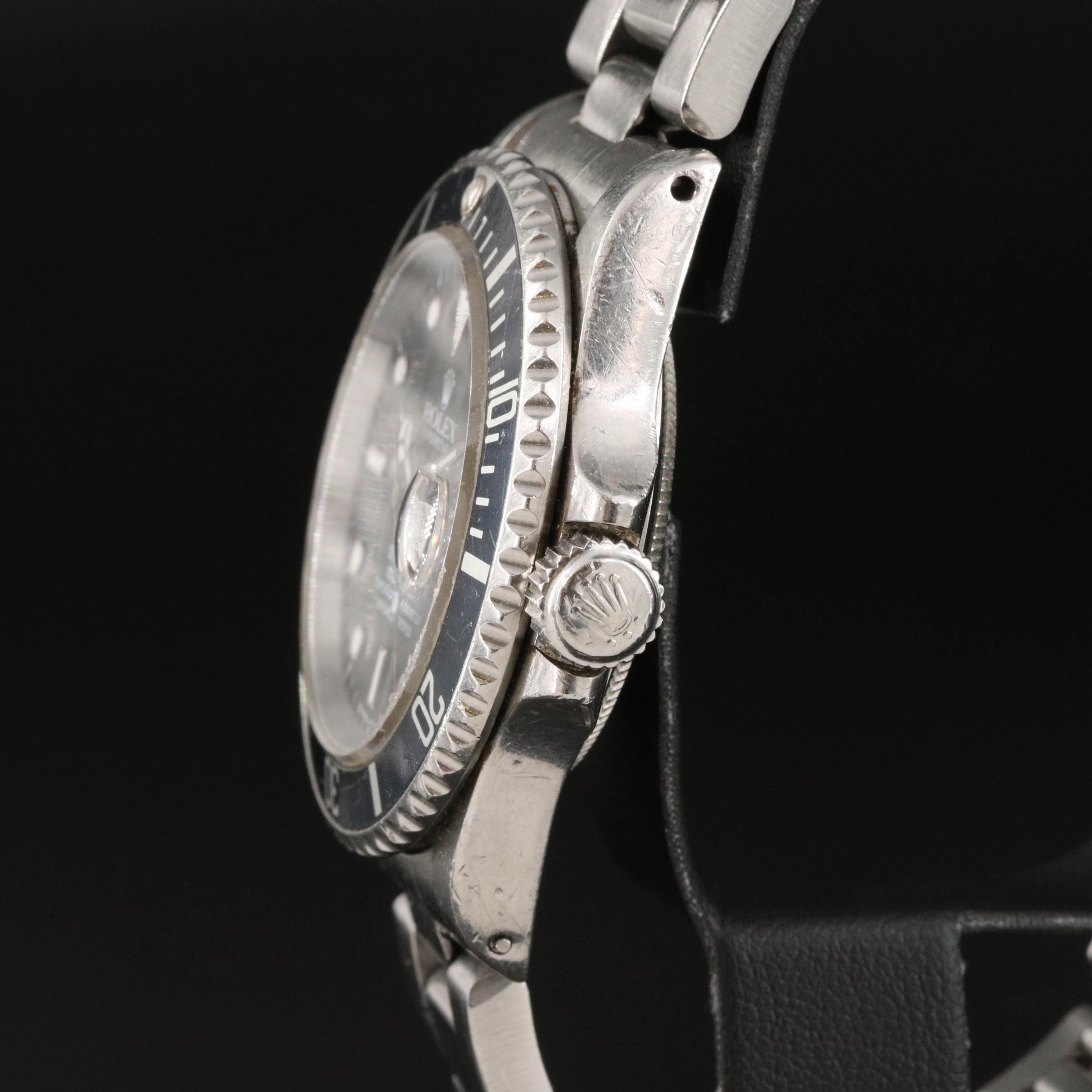 1985 Rolex Submariner Date Chronometer Stainless Steel and Aluminum Watch