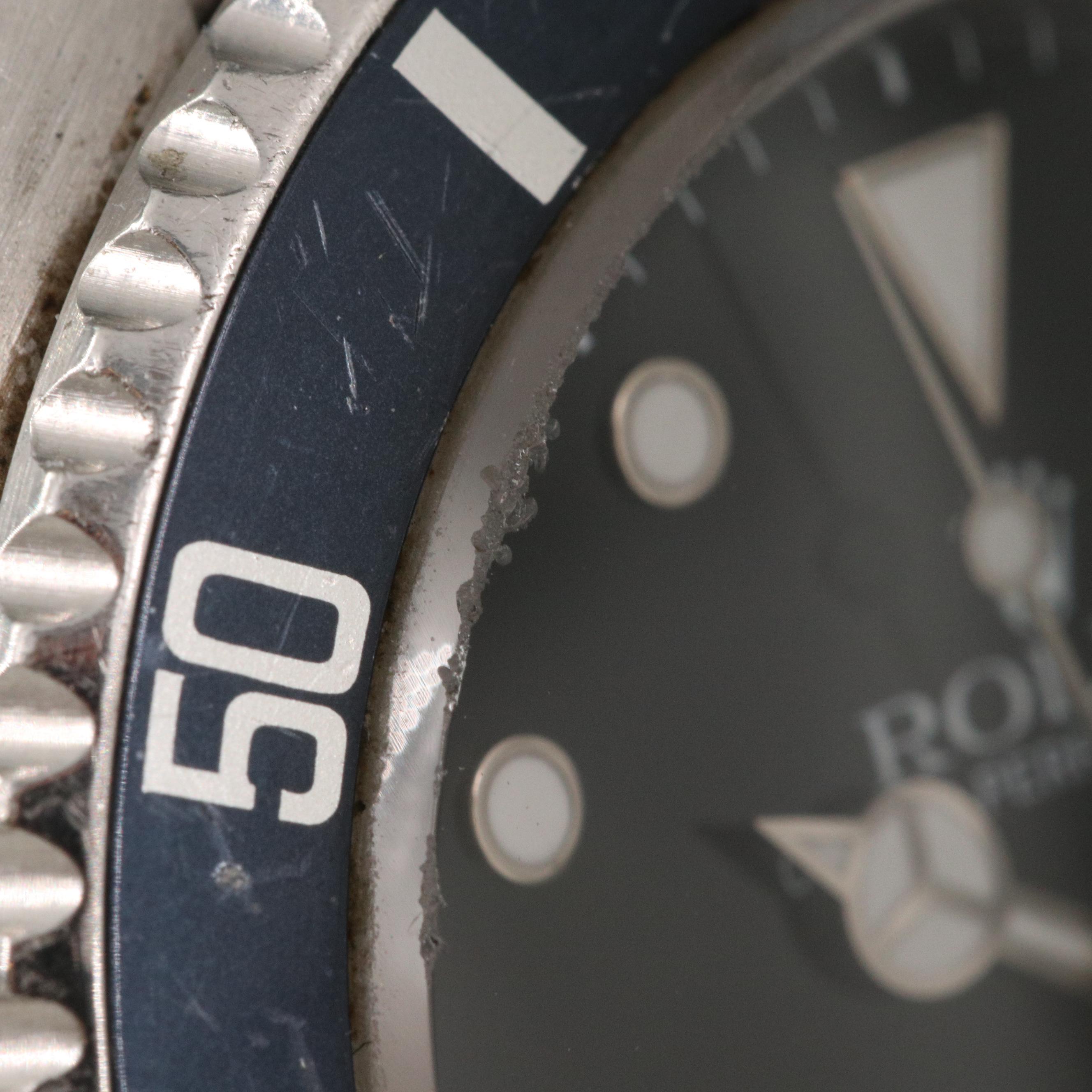 1985 Rolex Submariner Date Chronometer Stainless Steel and Aluminum Watch