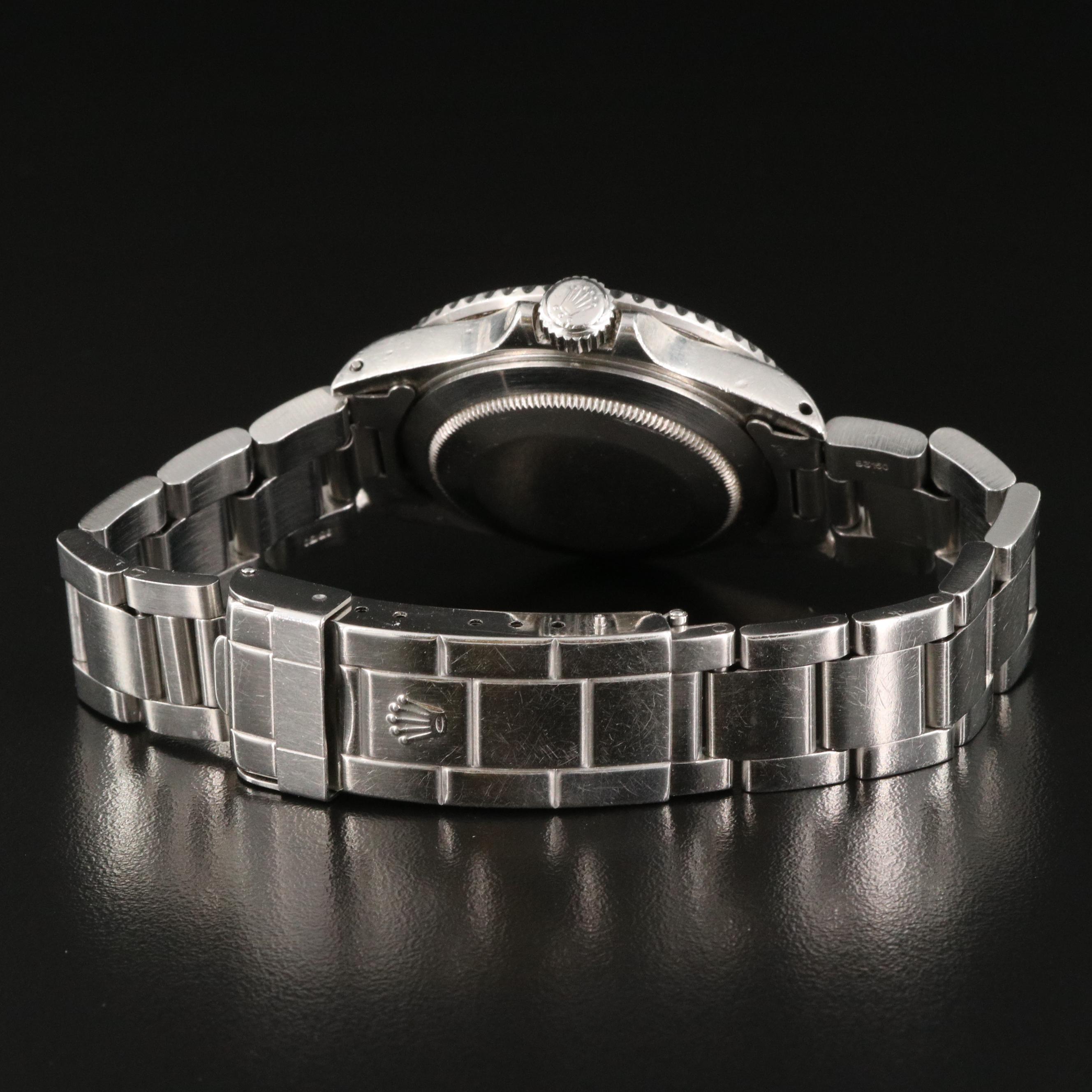 1985 Rolex Submariner Date Chronometer Stainless Steel and Aluminum Watch