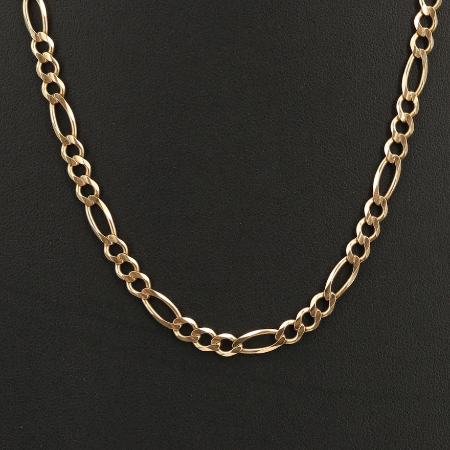 14K Figaro Chain Necklace