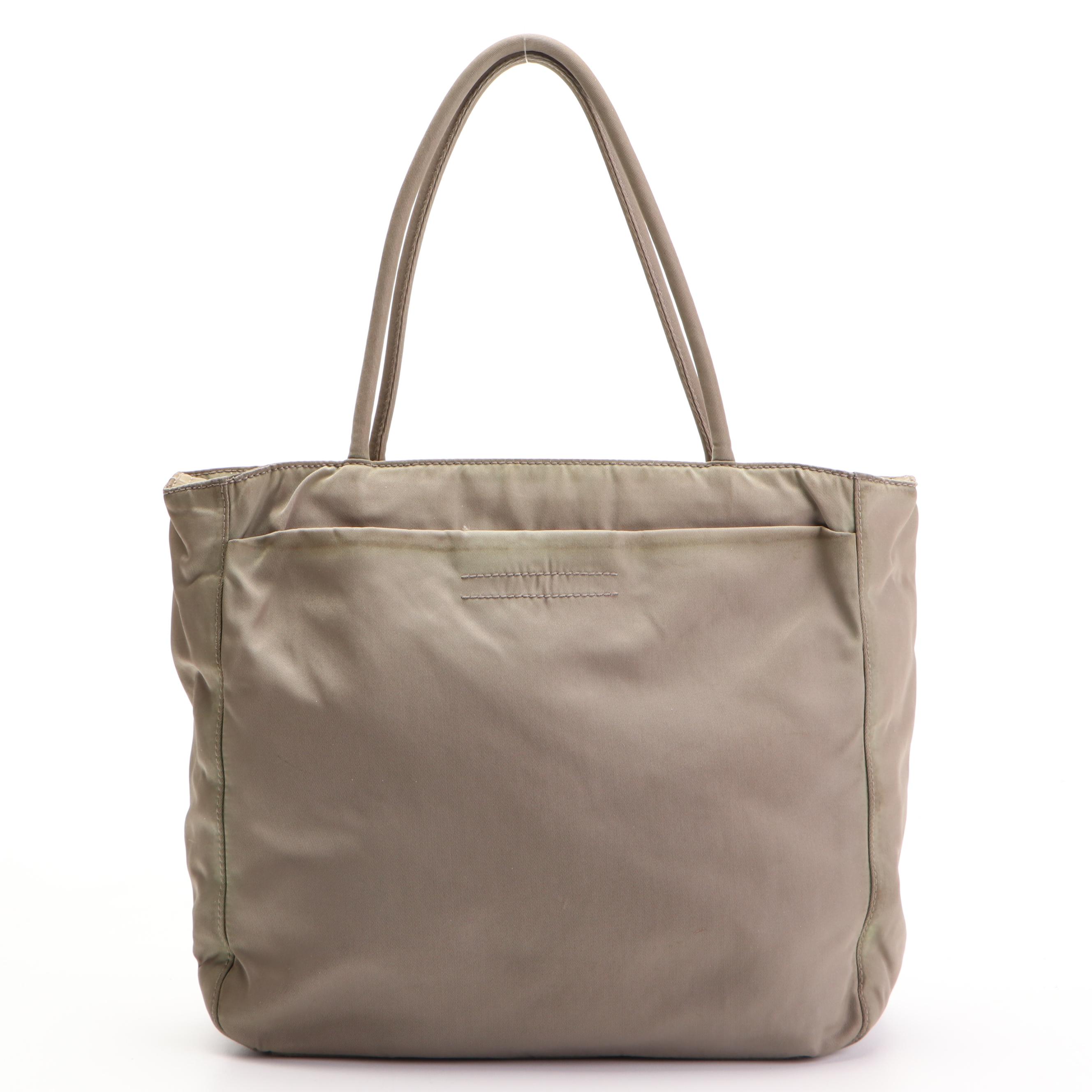 Prada Tote Bag Small in Green Nylon Tessuto