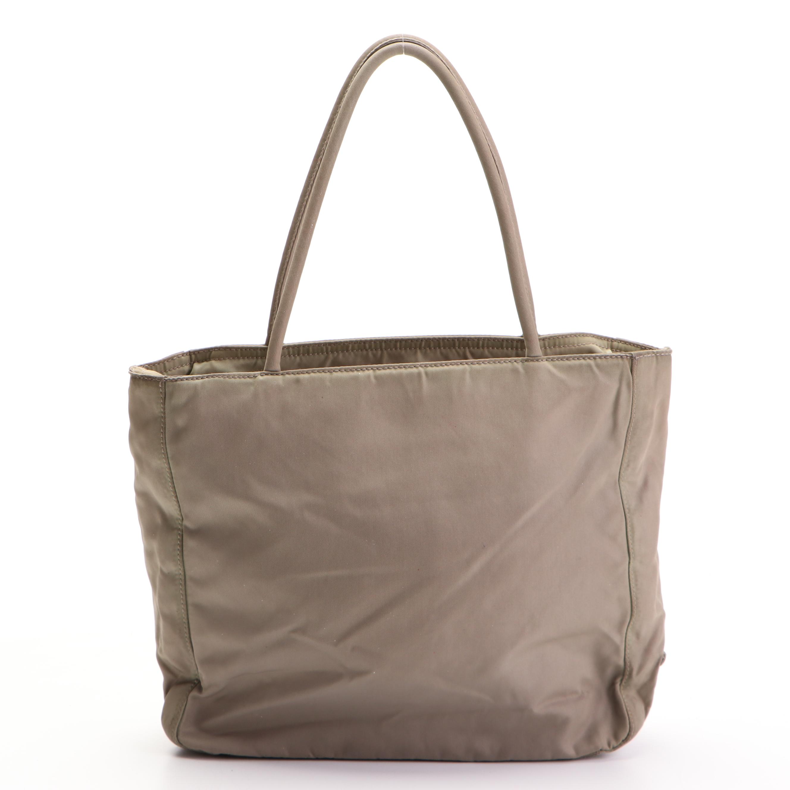 Prada Tote Bag Small in Green Nylon Tessuto